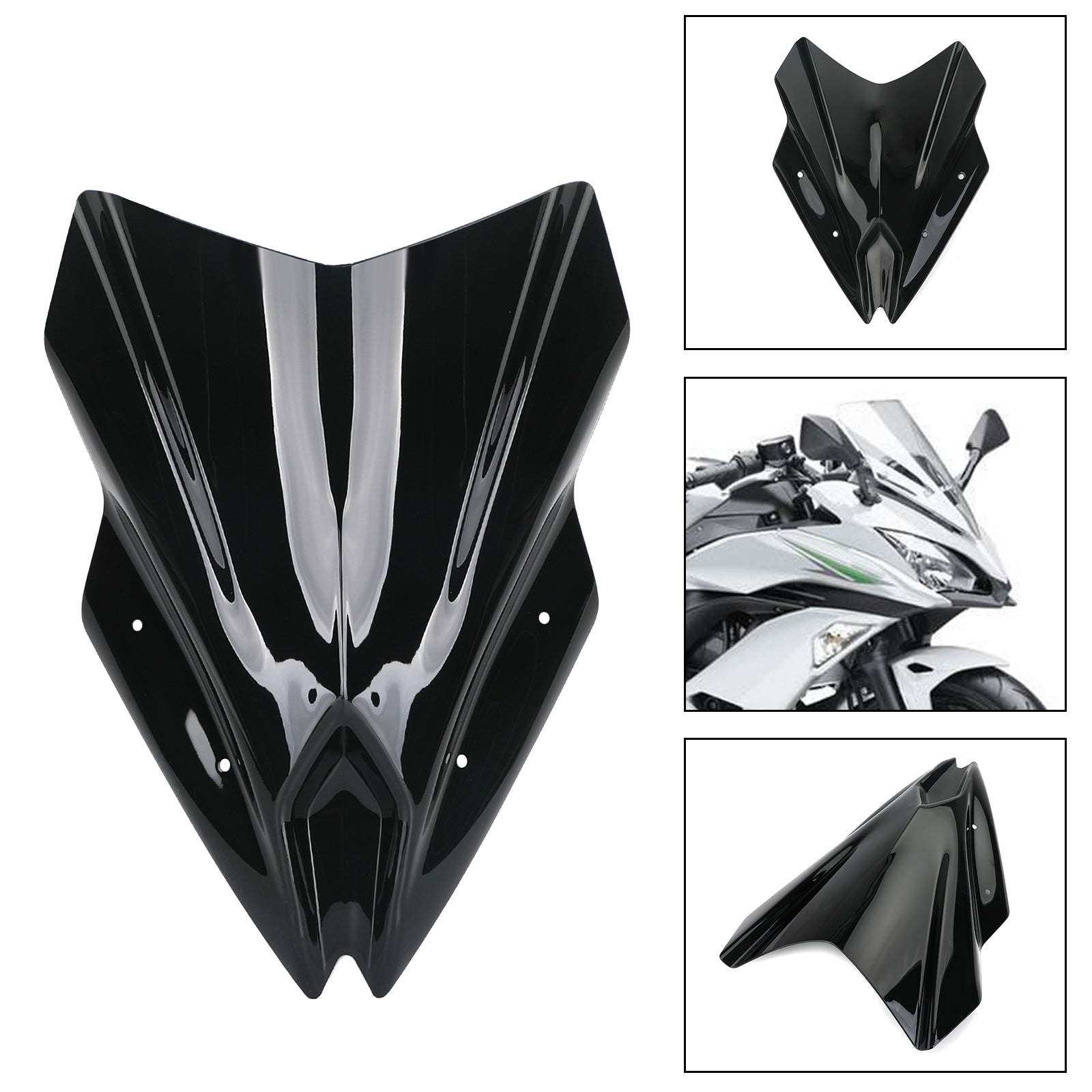 ABS Motorcycle Windscreen Screen Windshield for Kawasaki Ninja 650 2017-2019 Generic