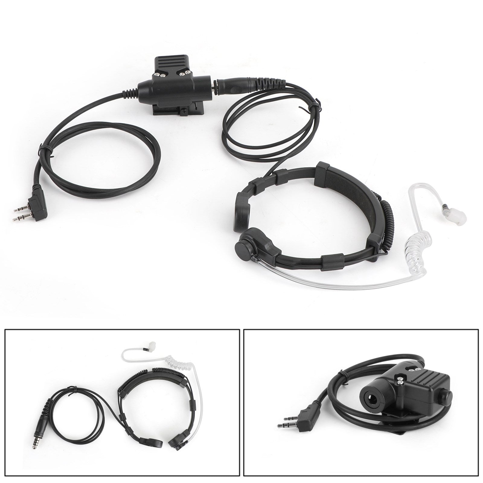 Hands-Free Throat Microphone Headset – Compatible with BaoFeng UV5R, UV-82, TK3107