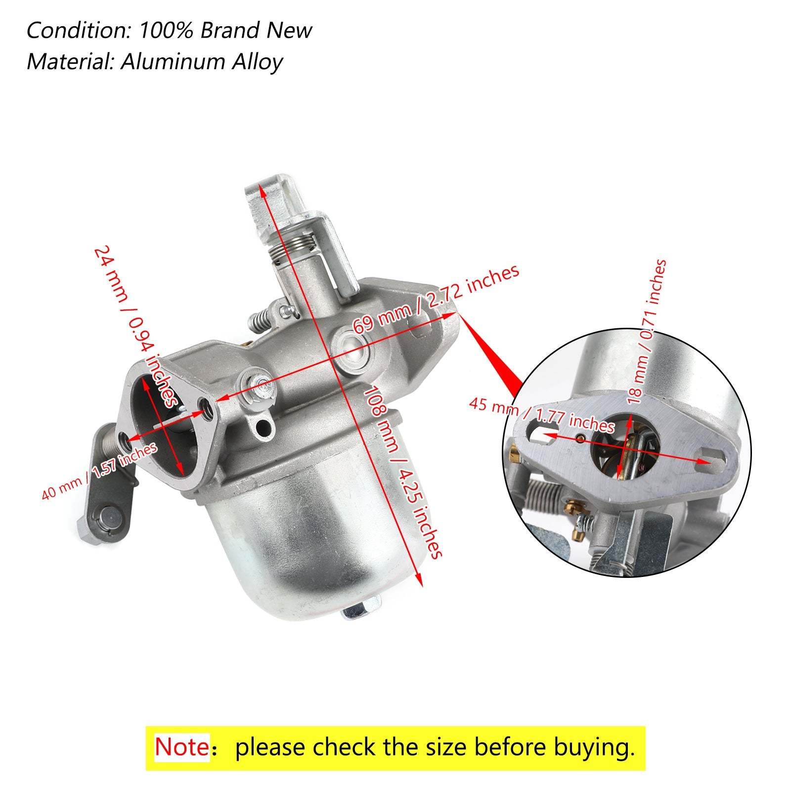 Carburetor carb for EZGO Golf Cart 2 Stroke Engine 1982-1987 Carb 20071-G1 Generic