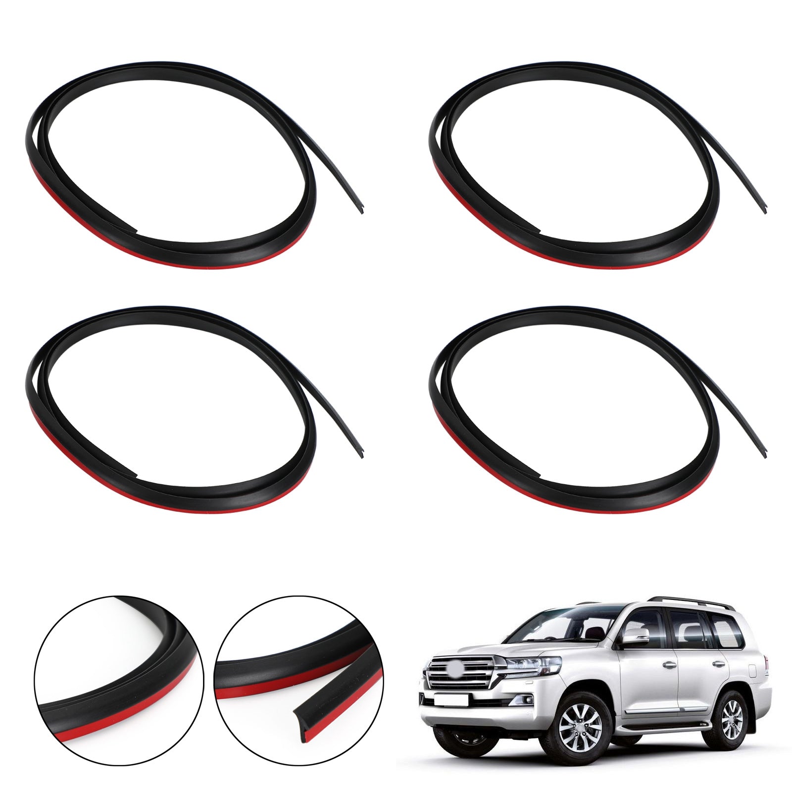 4x Flare Rubber Seal 538516002001 For Toyota Landcruiser 80 Series FJ80 HDJ80 Generic
