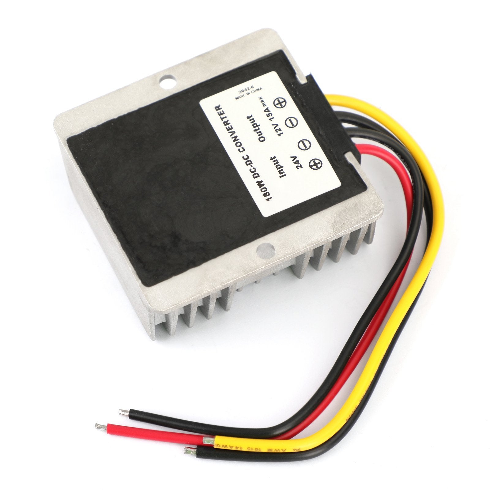 방수 24V ~ 12V 15A 180W 스텝다운 DC/DC 전력 컨버터 레귤레이터