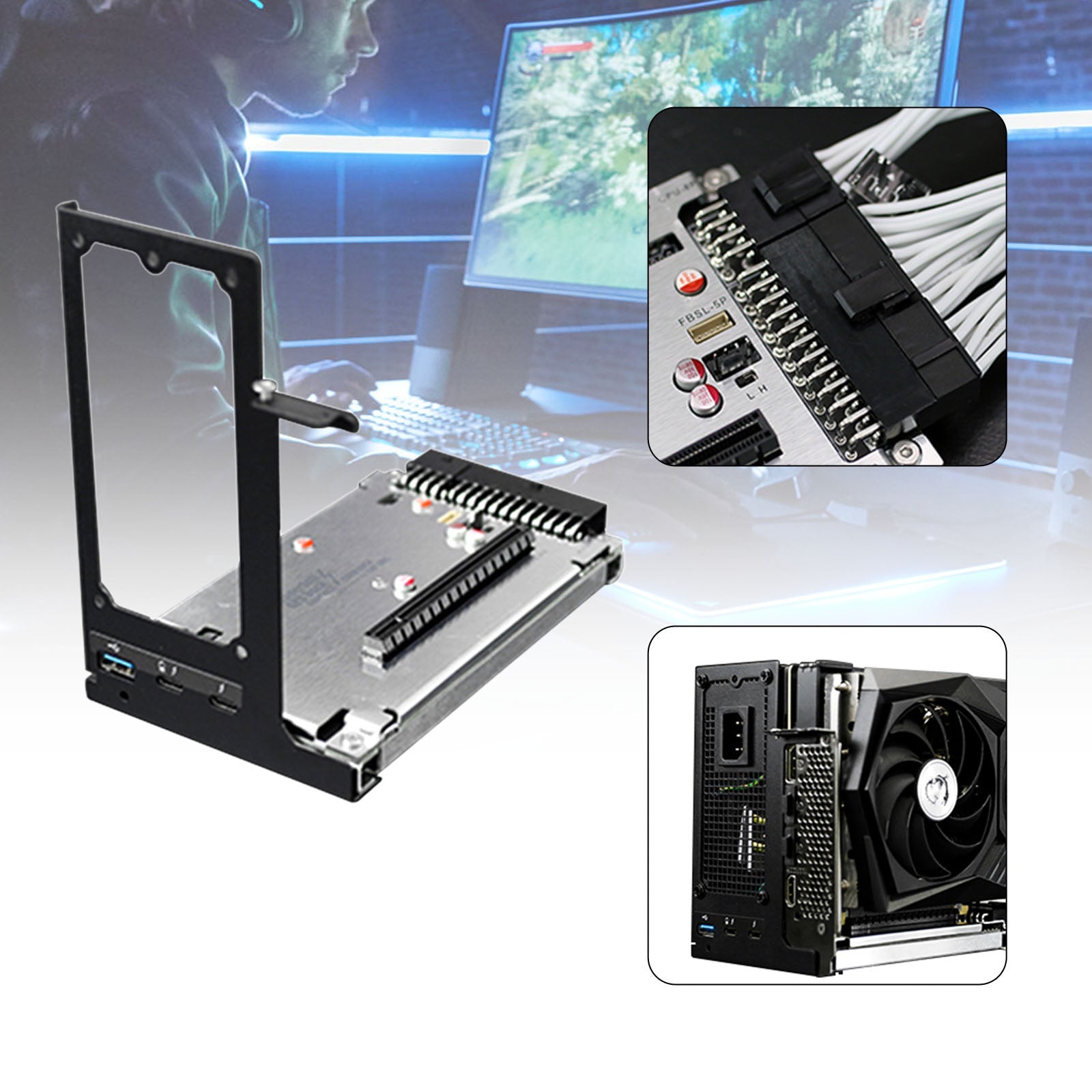 TH3P4G2 mini GPU Dock Graphics Card for Thunderbolt 3 4 Ports USB3.0 Extended with ATX / SFX / FLEX Extended Bracket External Graphics