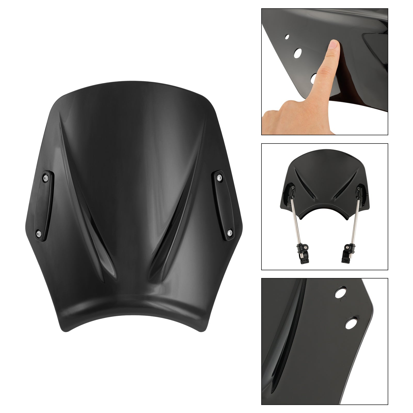 Windshield WindScreen Universal fits for Motorcycle with 22mm / 7/8" handlebar