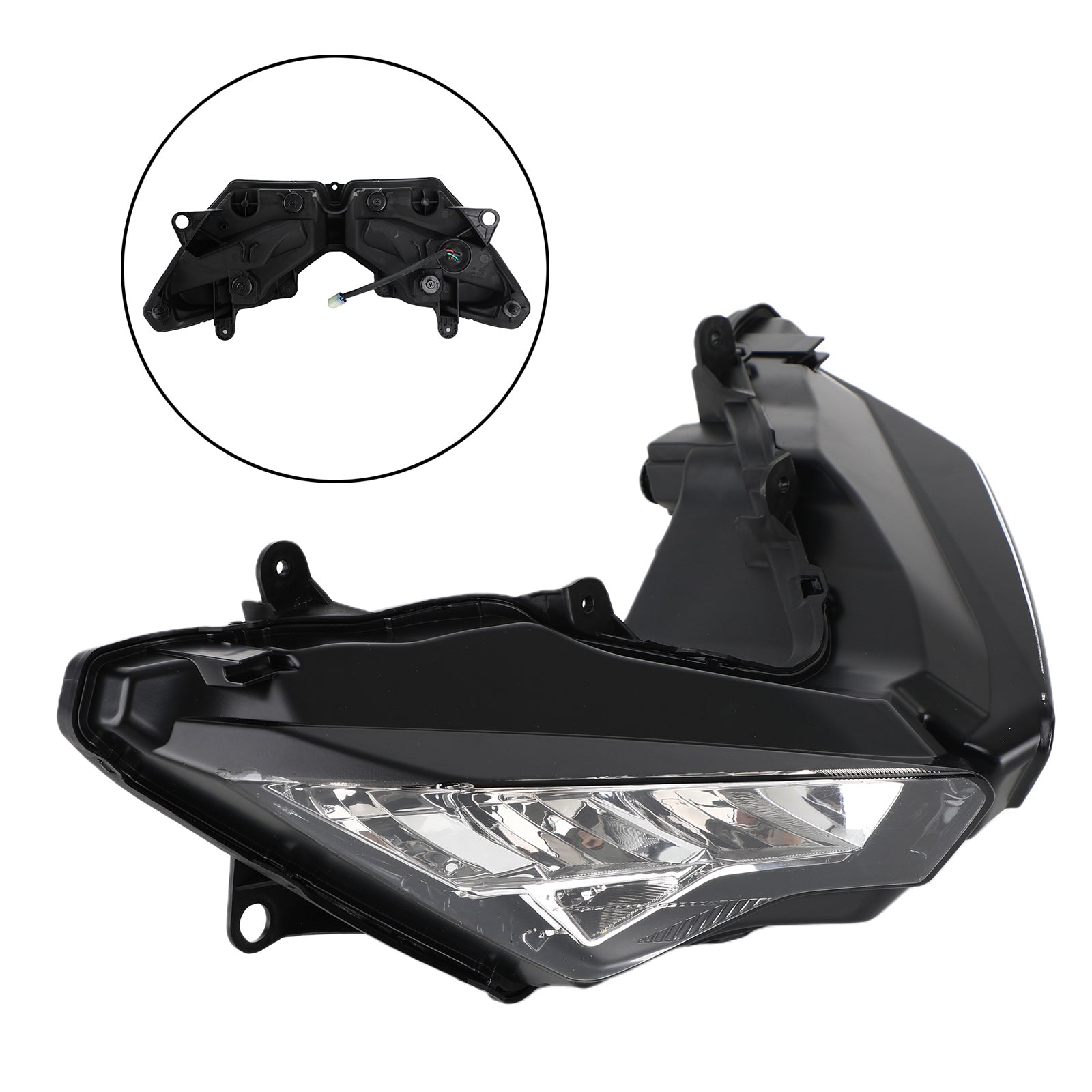 Front Headlight Grille Headlamp Protector Clear For Kawasaki Ninja 400 2018-2023