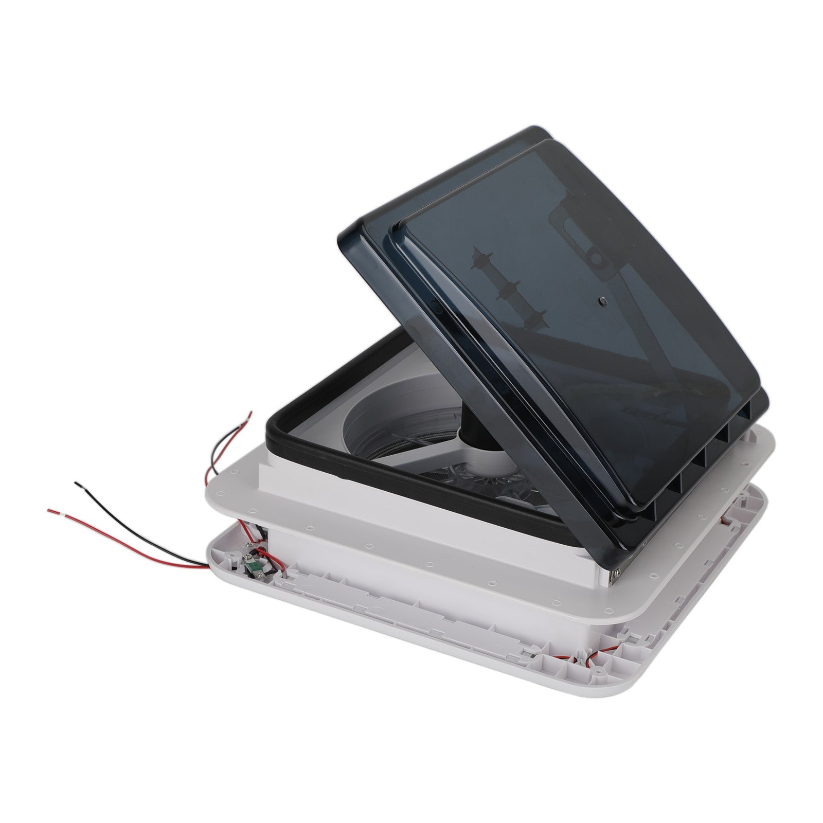 11" RV Caravan Roof Vent 3-Speed Motor RV Fan 12V Skylight With LED Light