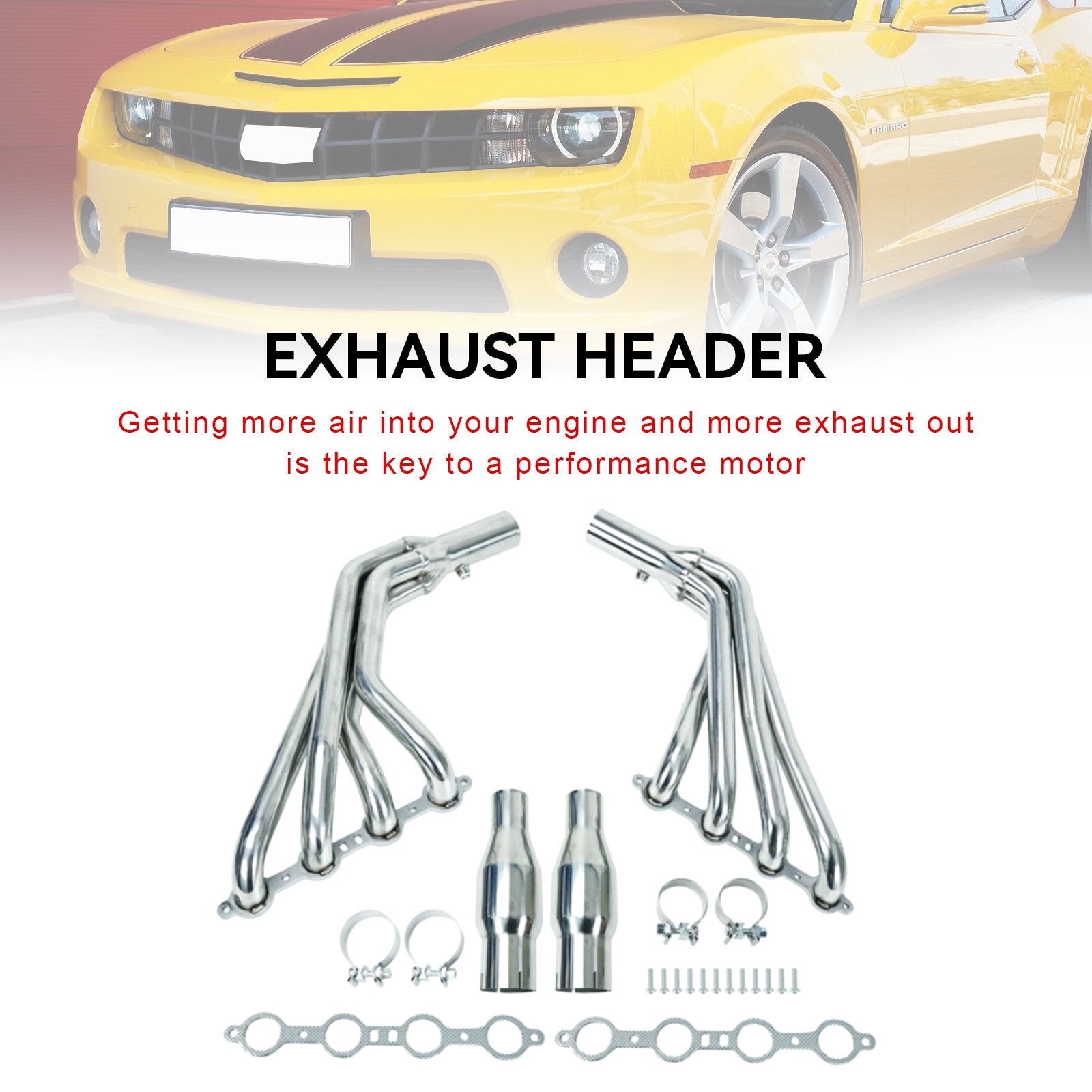 긴 튜브 스테인리스 매니 폴드 헤더 맞춤 카마로 SS LS3 6.2L V8 2010-2015