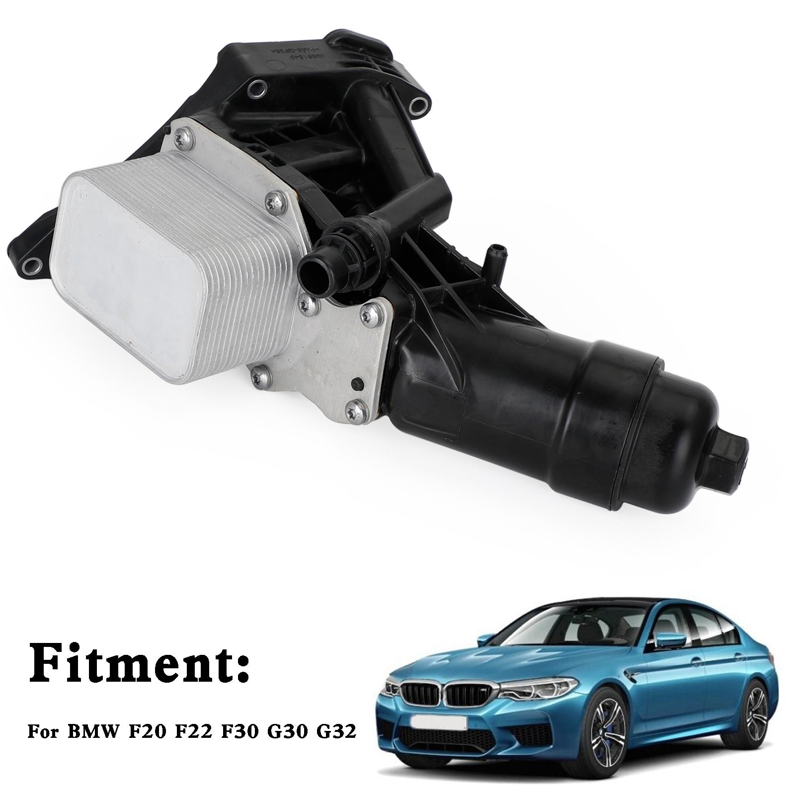 Carcasa del filtro del enfriador de aceite del motor 11428596283 compatible con BMW F20 F22 F30 G30 G32 X4 genérico