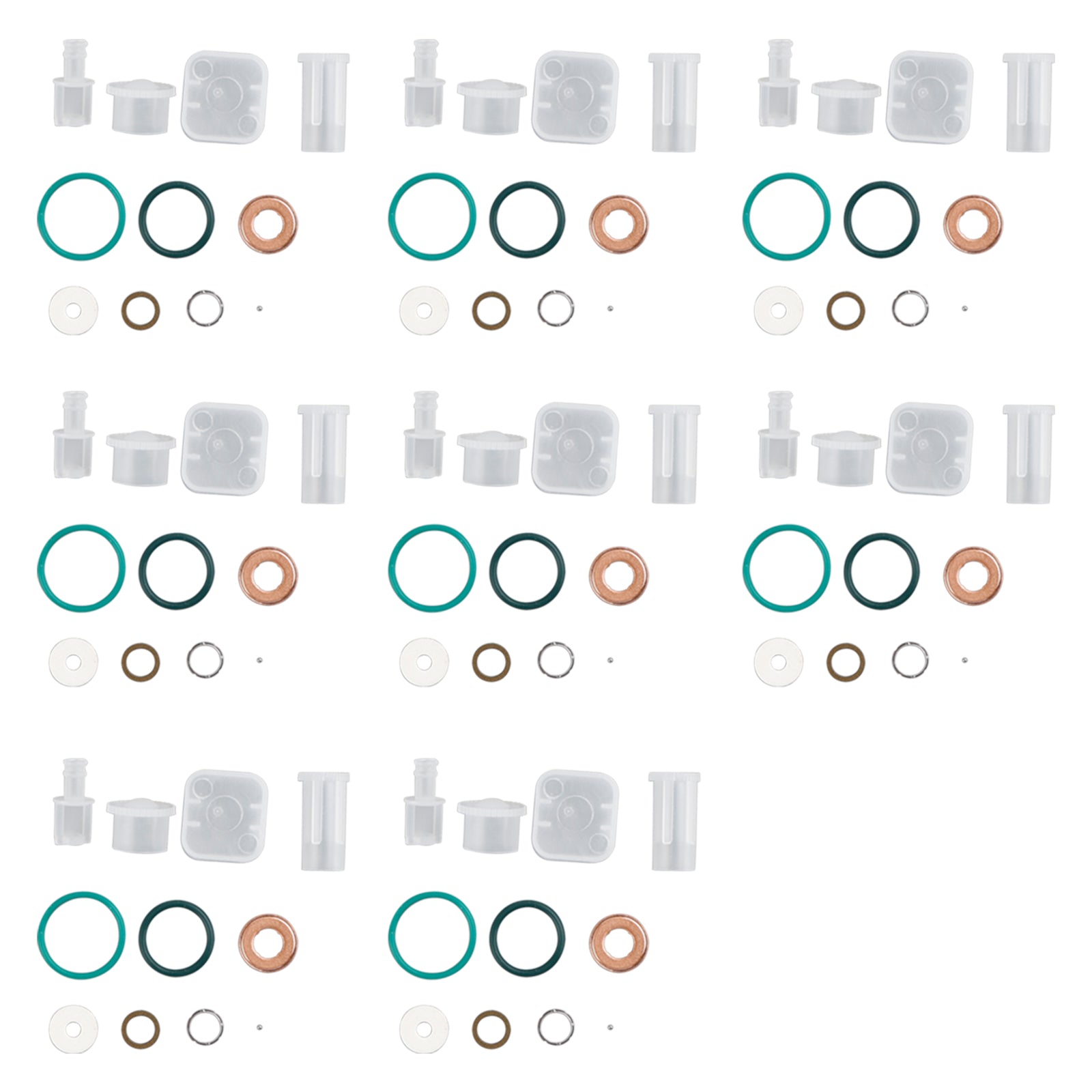 8개 연료 분사기 수리 키트 (쉐보레, GMC, 듀라맥스, 허머 6.6L 2006-2007 모델용)