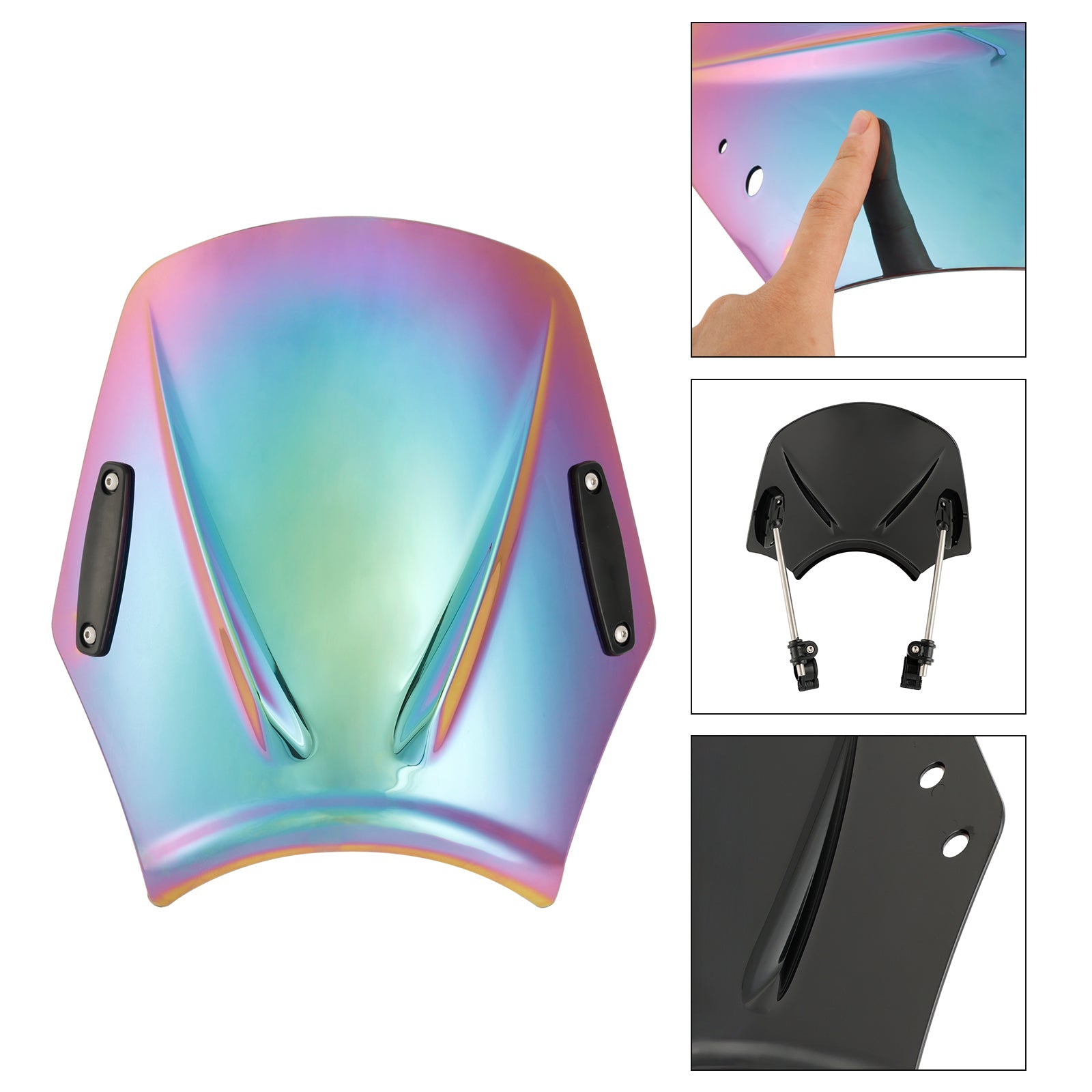 Windshield WindScreen Universal fits for Motorcycle with 22mm / 7/8" handlebar