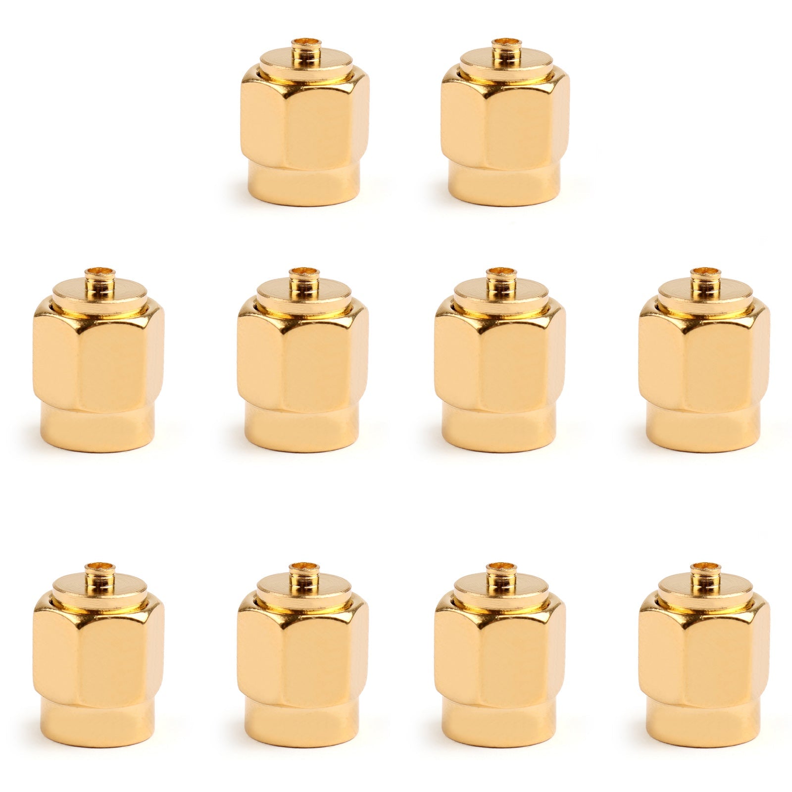 10Pcs SMA Male to IPX U.fl Male Plug Straight RF Adapter Connector