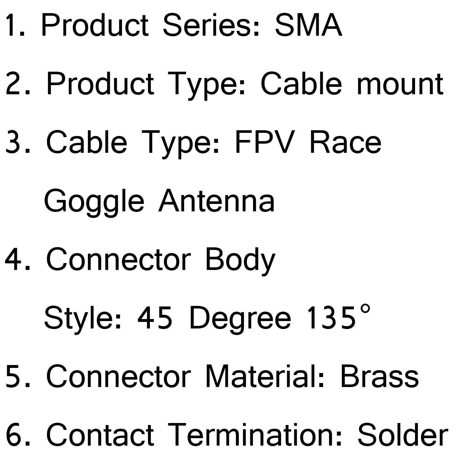 10Pcs SMA Male to SMA Female 45 Degree 135??Adapter Connector For FPV Antenna