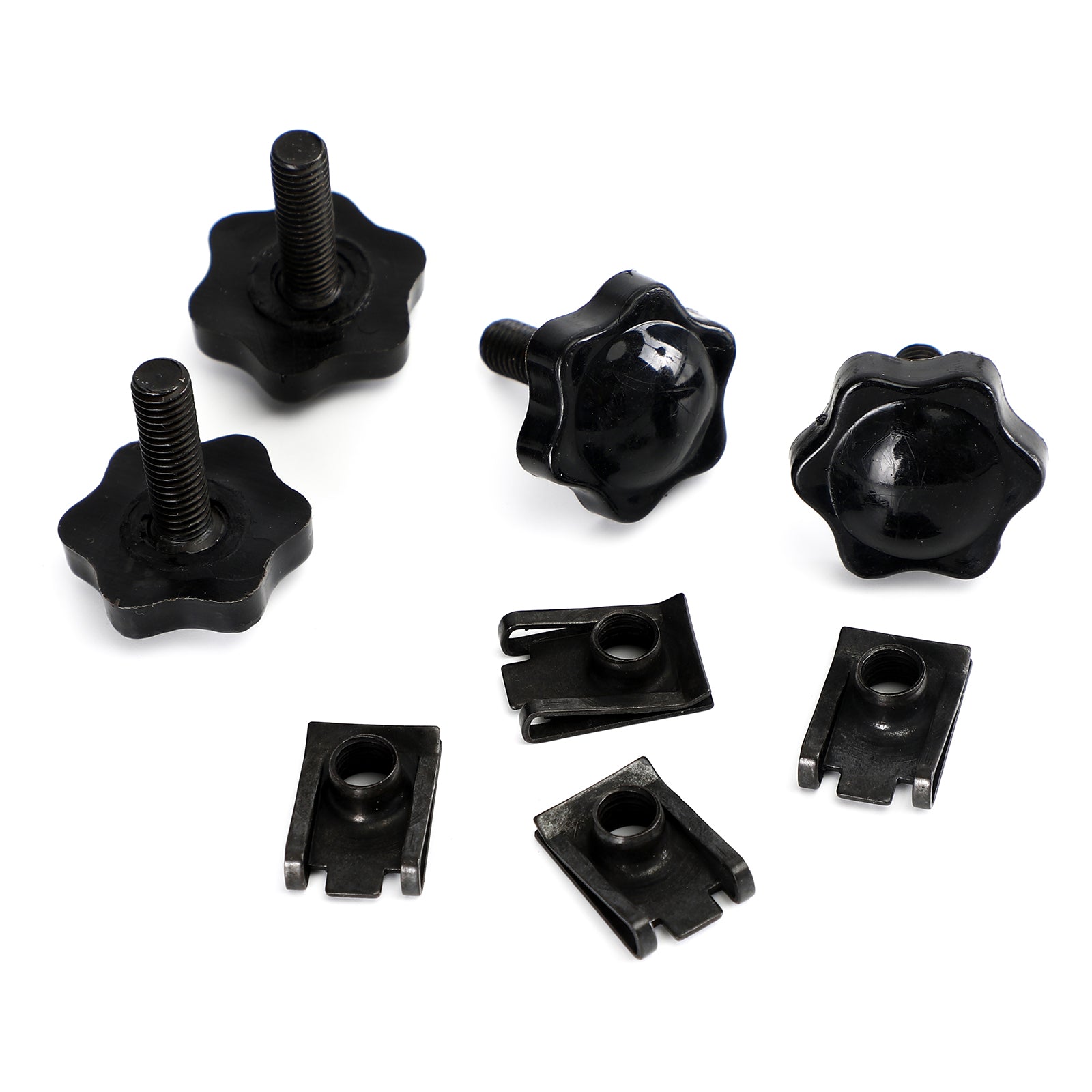 4Pcs Saddlebag Lever Lock Bolts&Nuts Kit Fits For Glide King Touring 96-19 Silver Generic