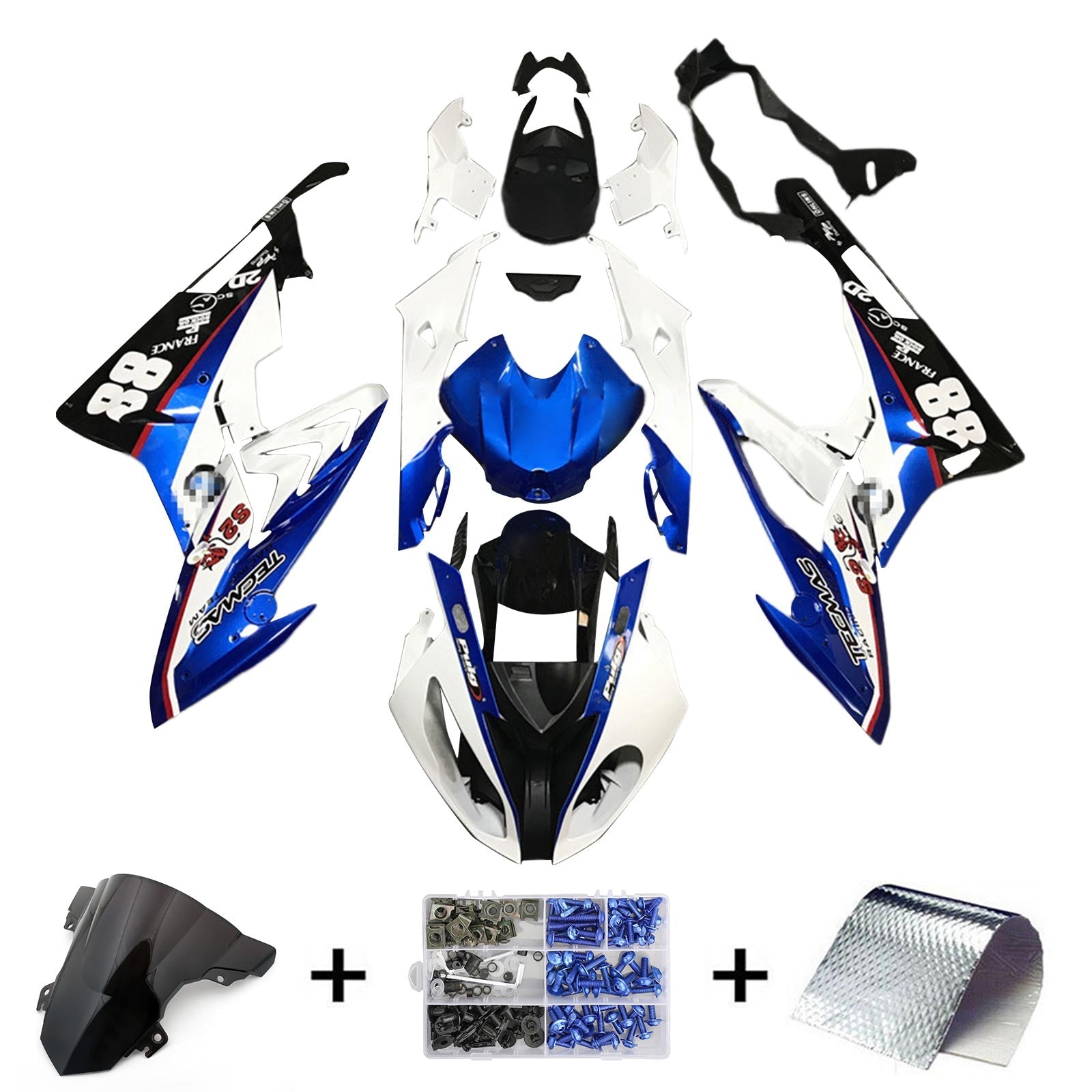 Amotopart BMW S1000RR 2017-2018 Fairing Kit Bodywork Plastic ABS