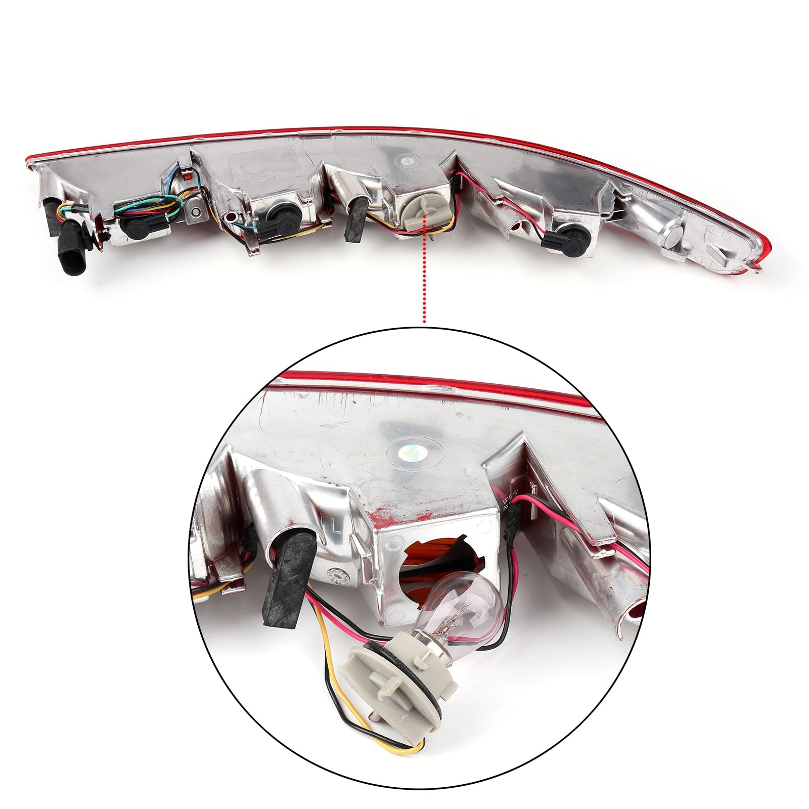 1x L/R Rear Lower Tail light Reverse Lamp Bumper Light with 4 bulbs For Audi Q5 2009-2015 Generic CA Market