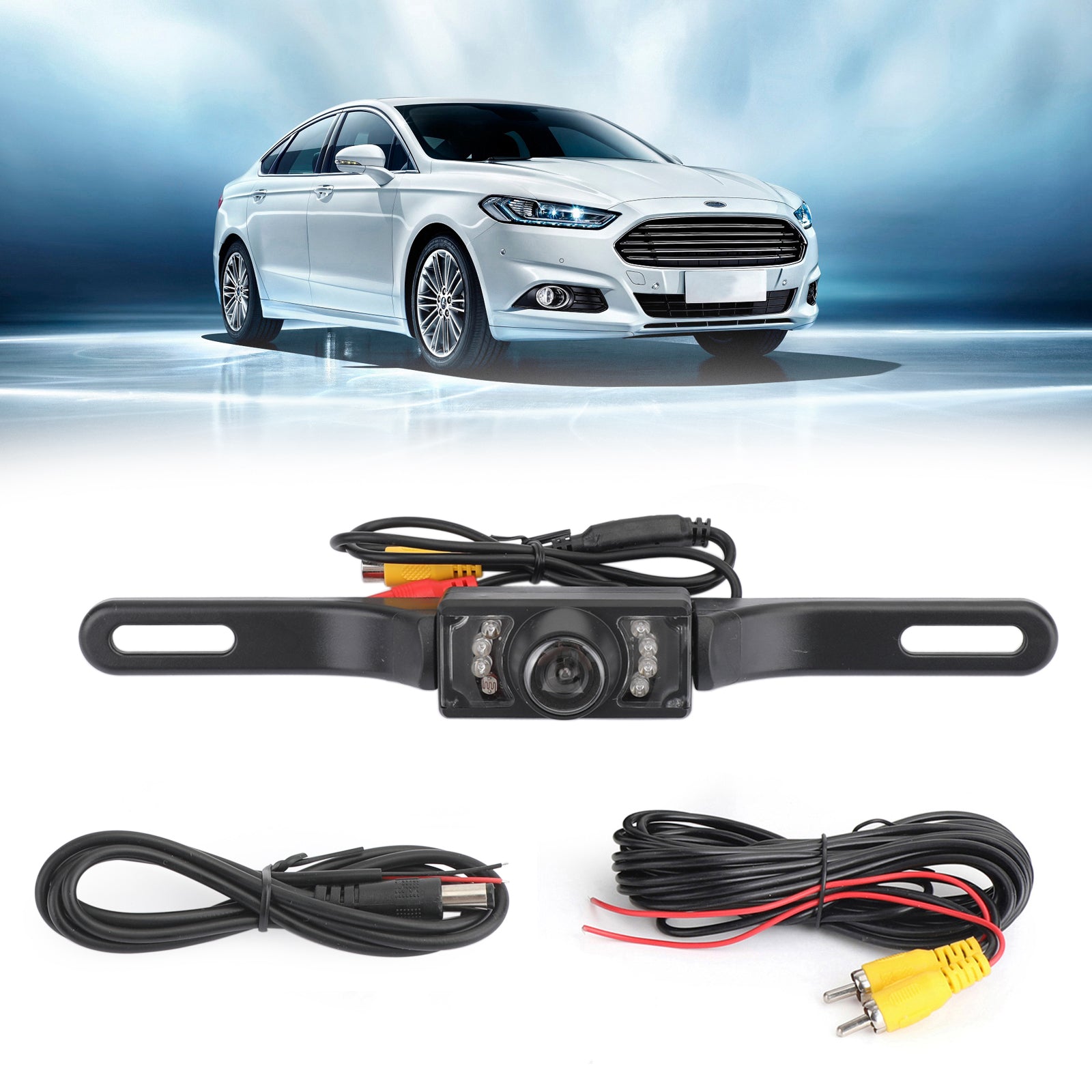 170?? 8LED HD Reverse Backup Waterproof Car Rear View Parking Camera