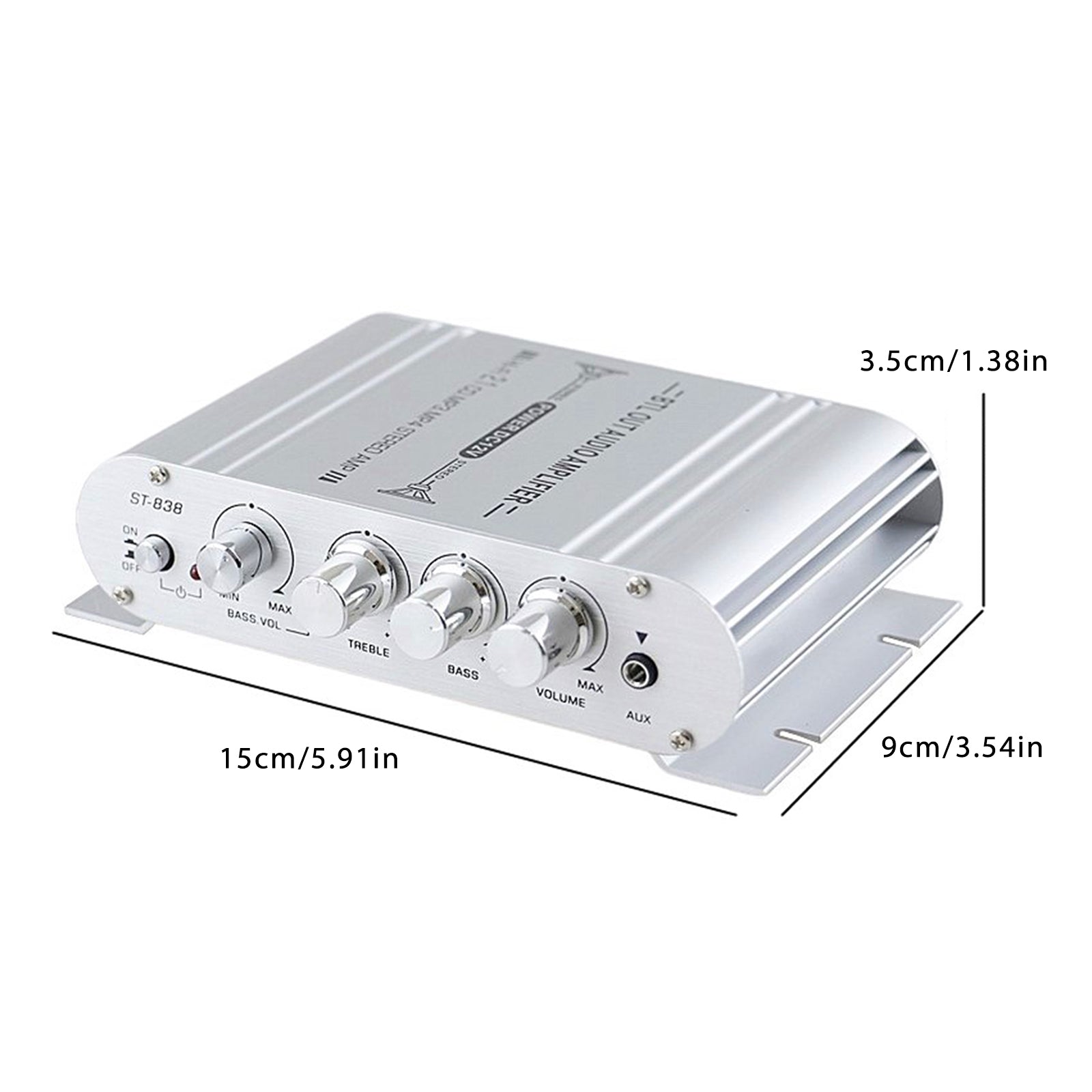 2.1 Channels 400W Hi-Fi Auto Stereo 12V Car Audio Amplifier MP3 Radio Booster CA Market