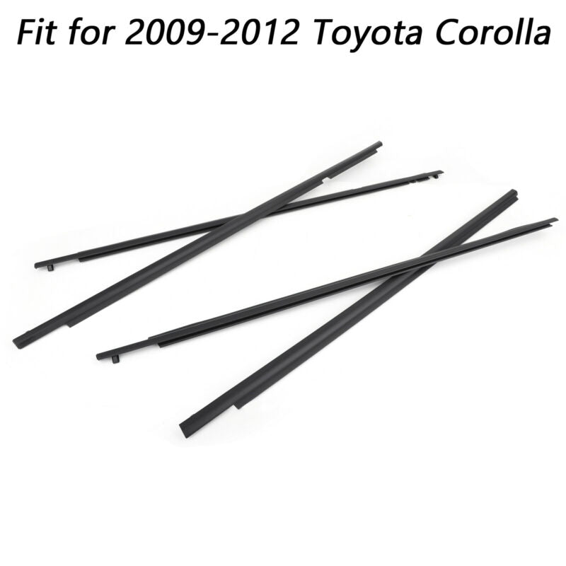 2009-2013 Toyota Corolla Door Weatherstrip Belt Seal Window Moulding Trim Generic