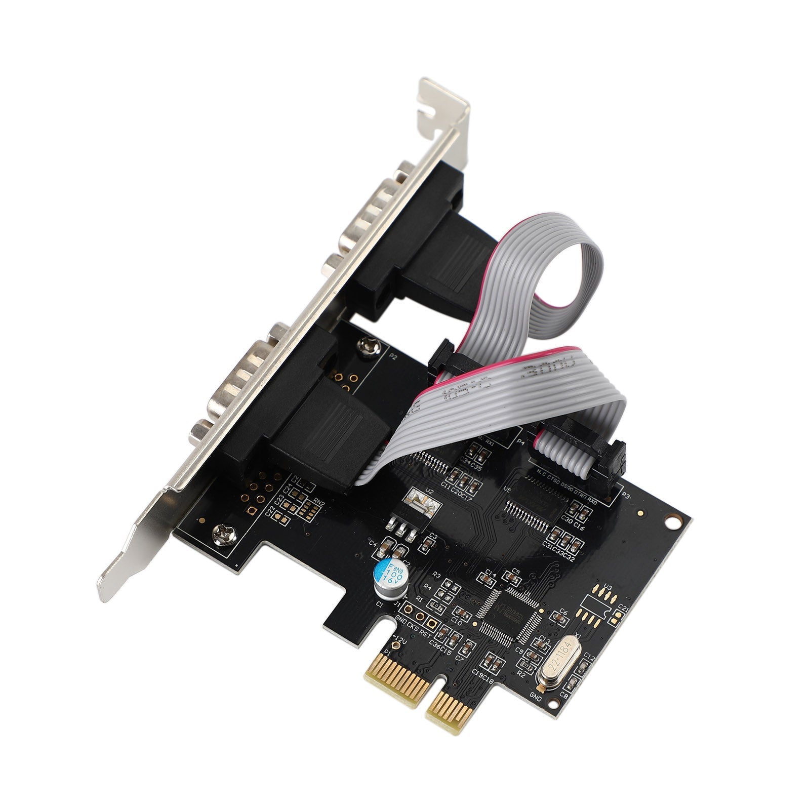 Tarjeta adaptadora de placa extensora PCIE a RS232 Dual Serial WCH382 Chip PCI-Express