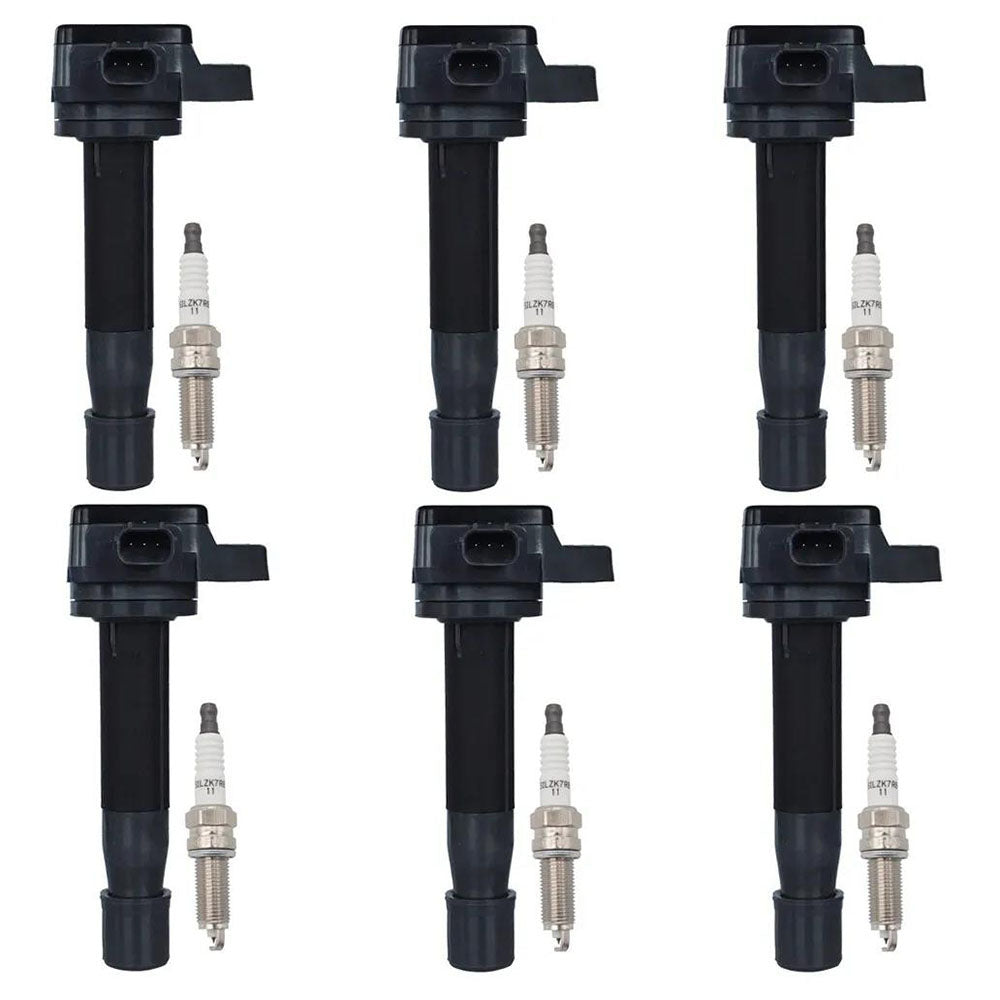 2010-2011 Honda Accord Crosstour v6 3.5L 6X 점화 코일 +점화 플러그 UF603 FedEx Express