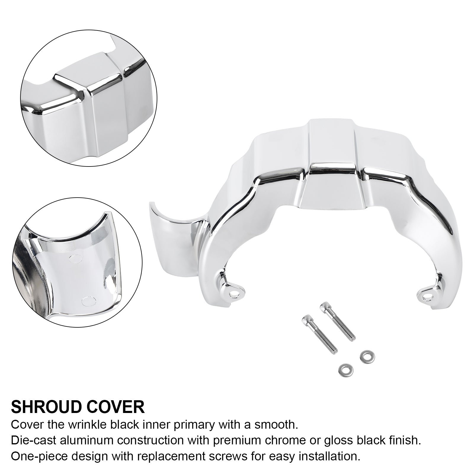 Chrome Precision Transmission Shroud Cover for Milwaukee M8 2017-2020 Generic