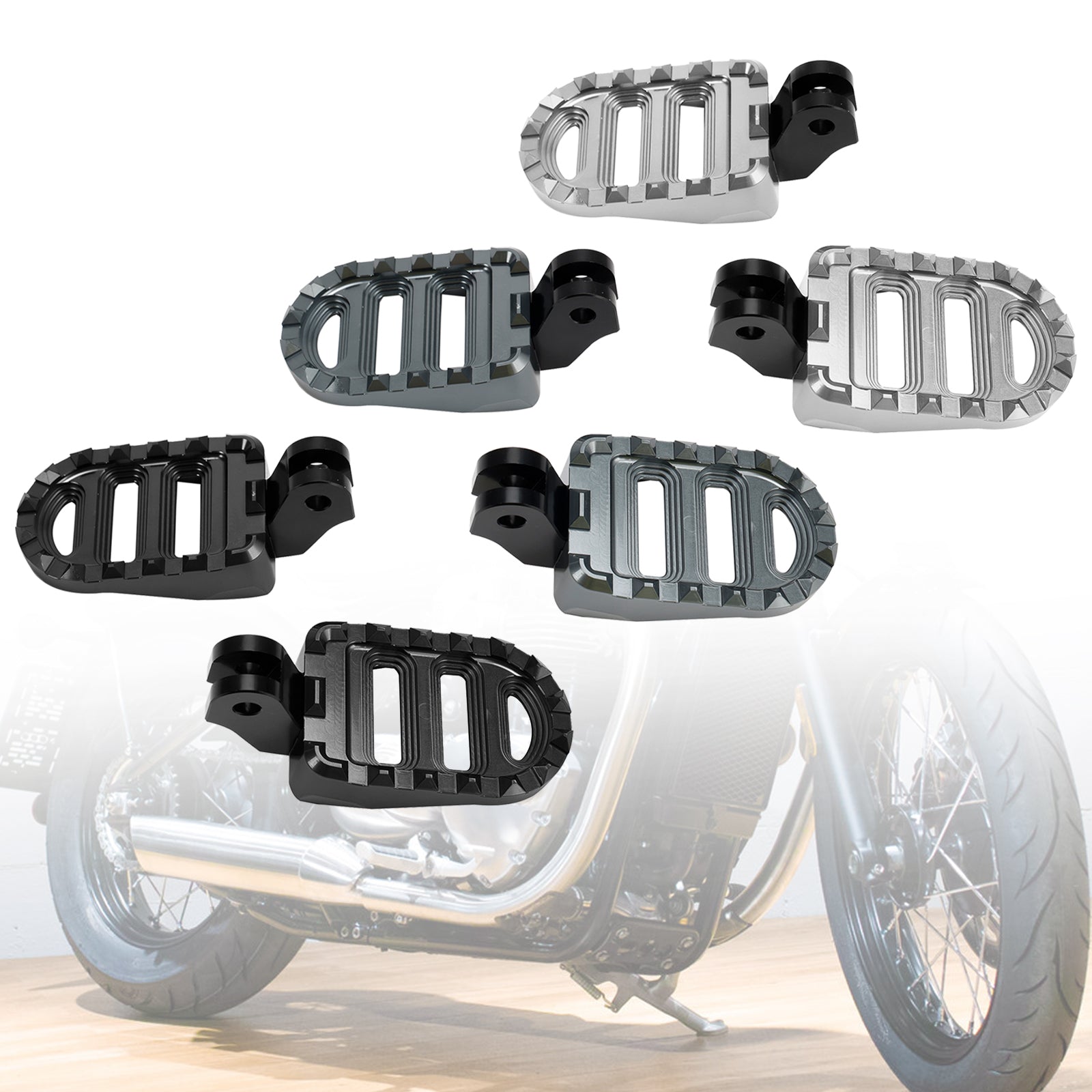 Pair Of Triumph Front Footrests – Right & Left Kit For Bonneville, T100, Scrambler – Genuine Triumph T2080864 - View #3