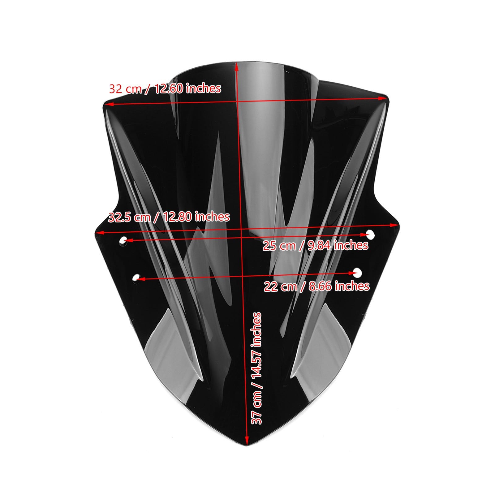 Universal 7/8'' 22mm Handlebar ABS Plastic Motorcycle Windshield WindScreen Generic