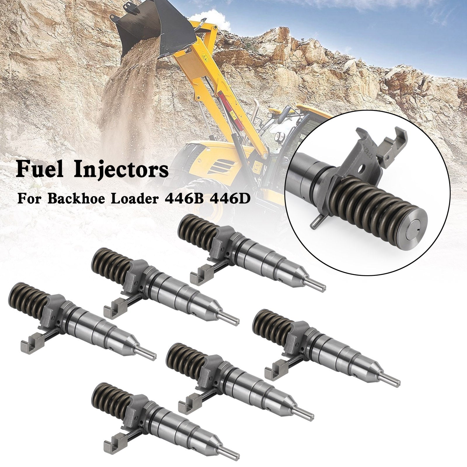 6PCS Fuel Injector 127-8205 0R-8682 1278216 127-8222 127-8205 0R-8682 fit Caterpillar 3116 3114