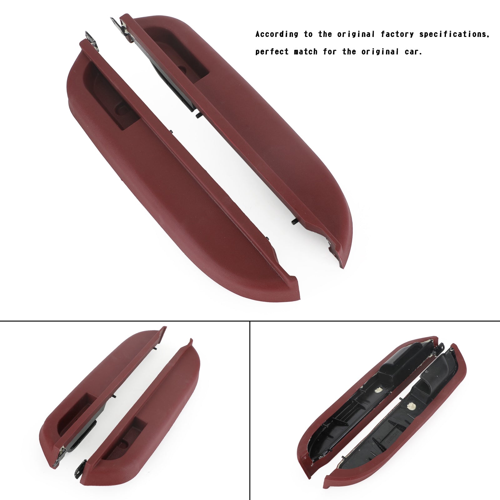 Front Left+Right Door Armrest 15691217 15691218 Red For Chevr GMC 1990-1994 Generic