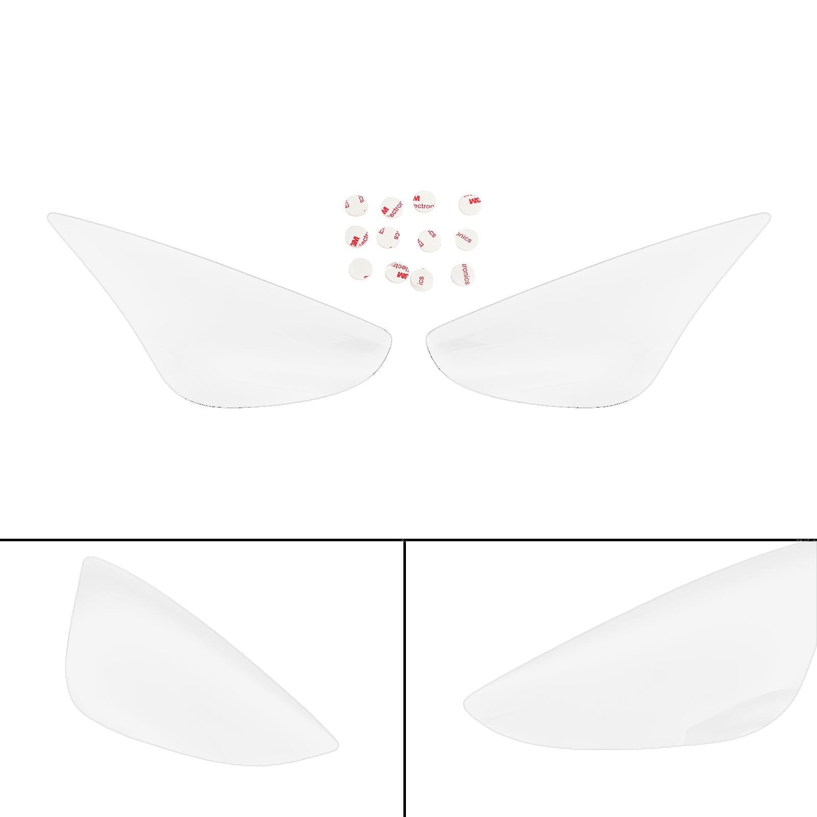 Front Headlight Lens Protection Cover Fits For Kawasaki Zx-6R Zx 6R 636 Black Generic