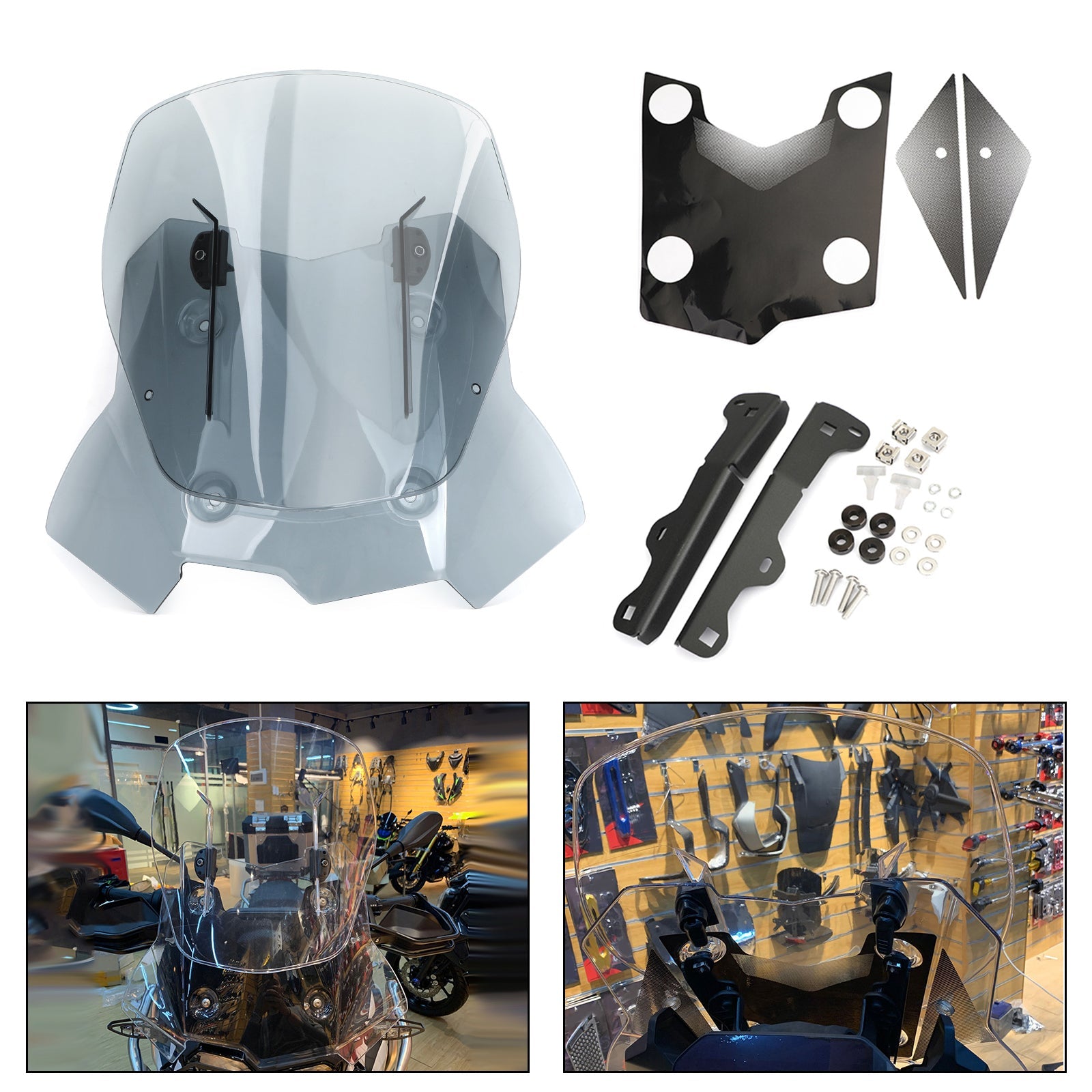 Adjustable ABS Motorcycle Windshield WindScreen for BMW F750GS/F850GS 2018-2019 Generic