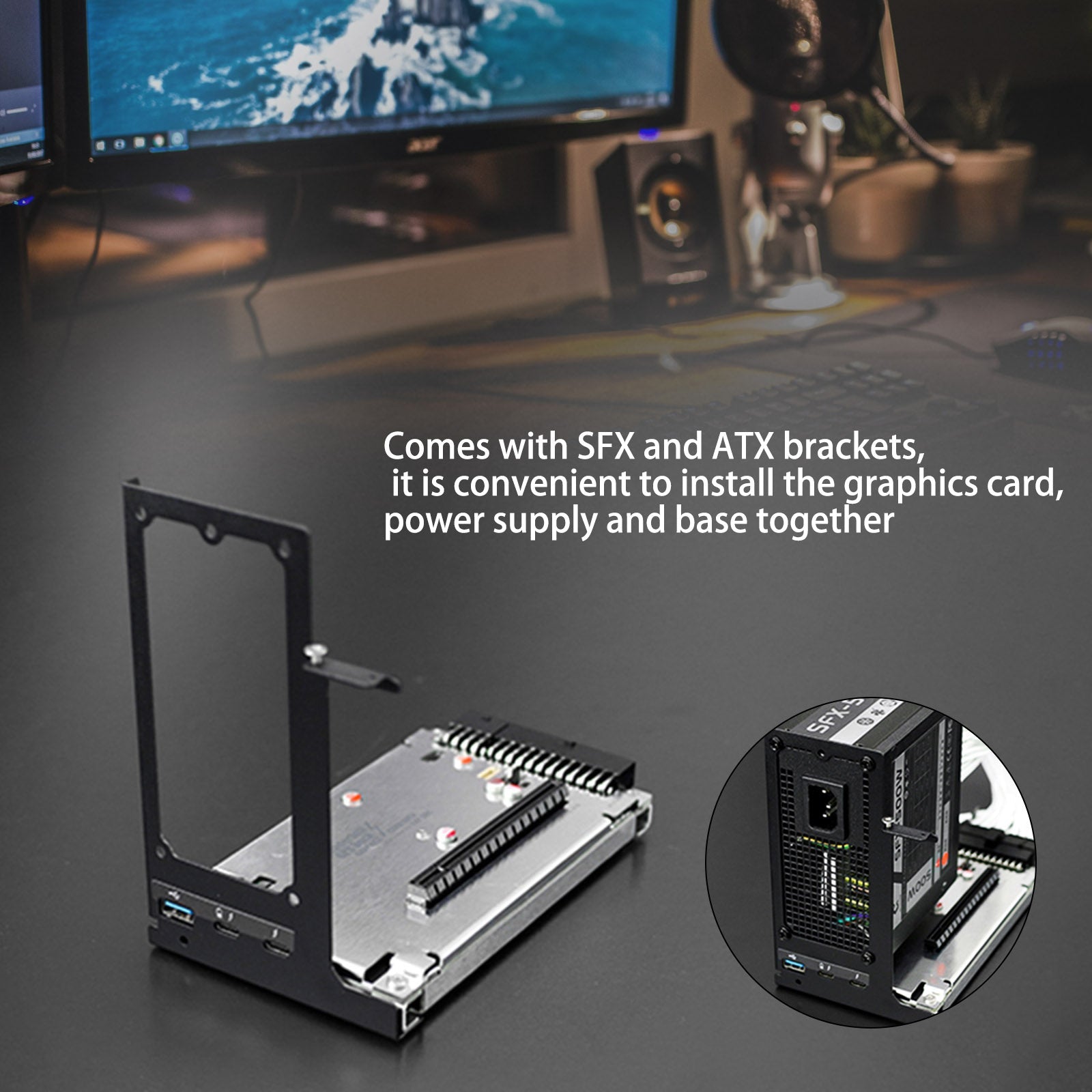 TH3P4G2 mini GPU Dock Graphics Card for Thunderbolt 3 4 Ports USB3.0 Extended with ATX / SFX / FLEX Extended Bracket External Graphics