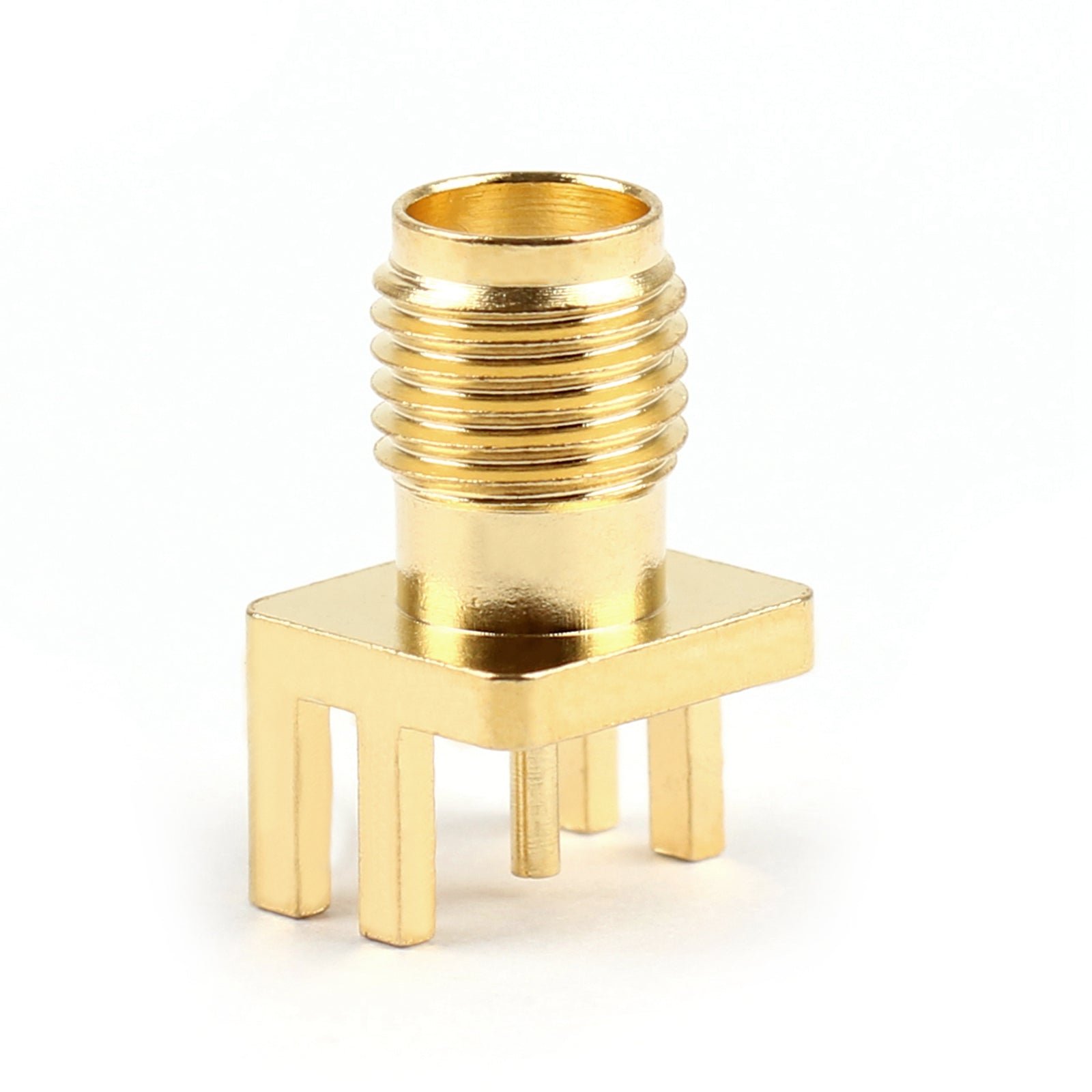 10Pcs SMA Female Nut Bulkhead Solder Deck PCB Clip Edge Mount Connector 8x9mm