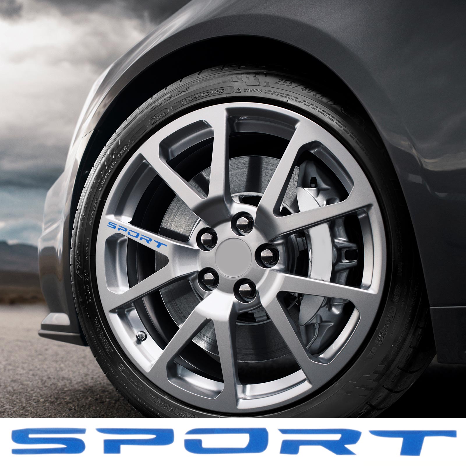 4x 스포츠 스타일 자동차 림 휠 허브 레이싱 스티커 그래픽 데칼 스트립 블루
