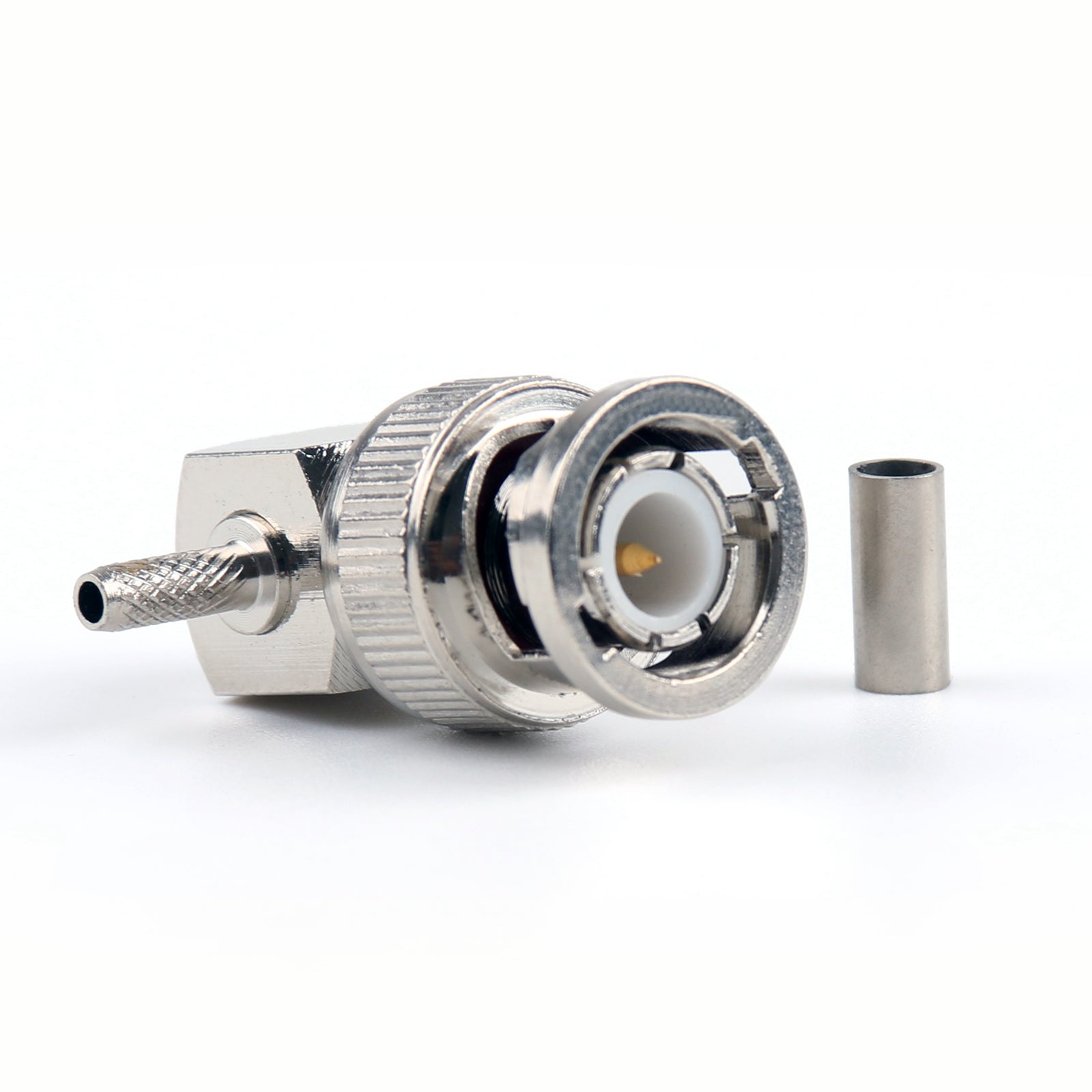 10Pcs Connector BNC Male Plug 90?? Crimp RG174 RG316 LMR100 Cable Right Angle