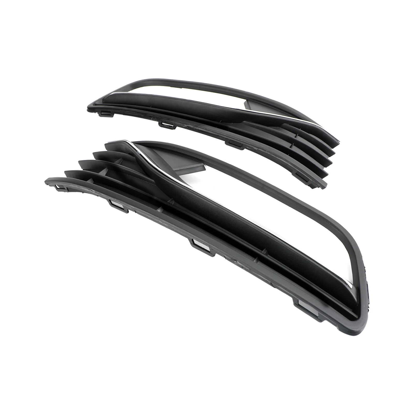 VW Polo 6R 2014-2017 Pair Front Bumper Fog Light Cover Grill Grille