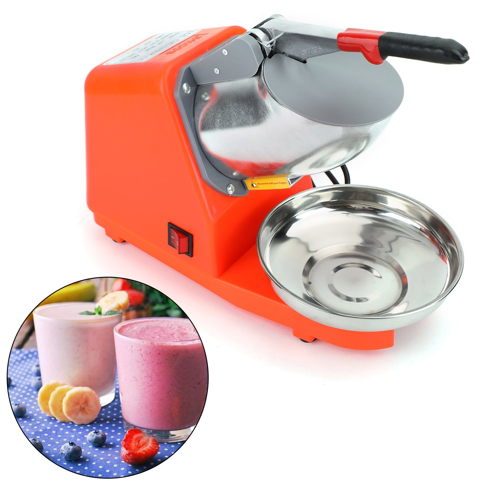 300W 전기 얼음 분쇄기 기계 면도기 얼음 깎기 스노우 콘 제조기 143lbs Ora