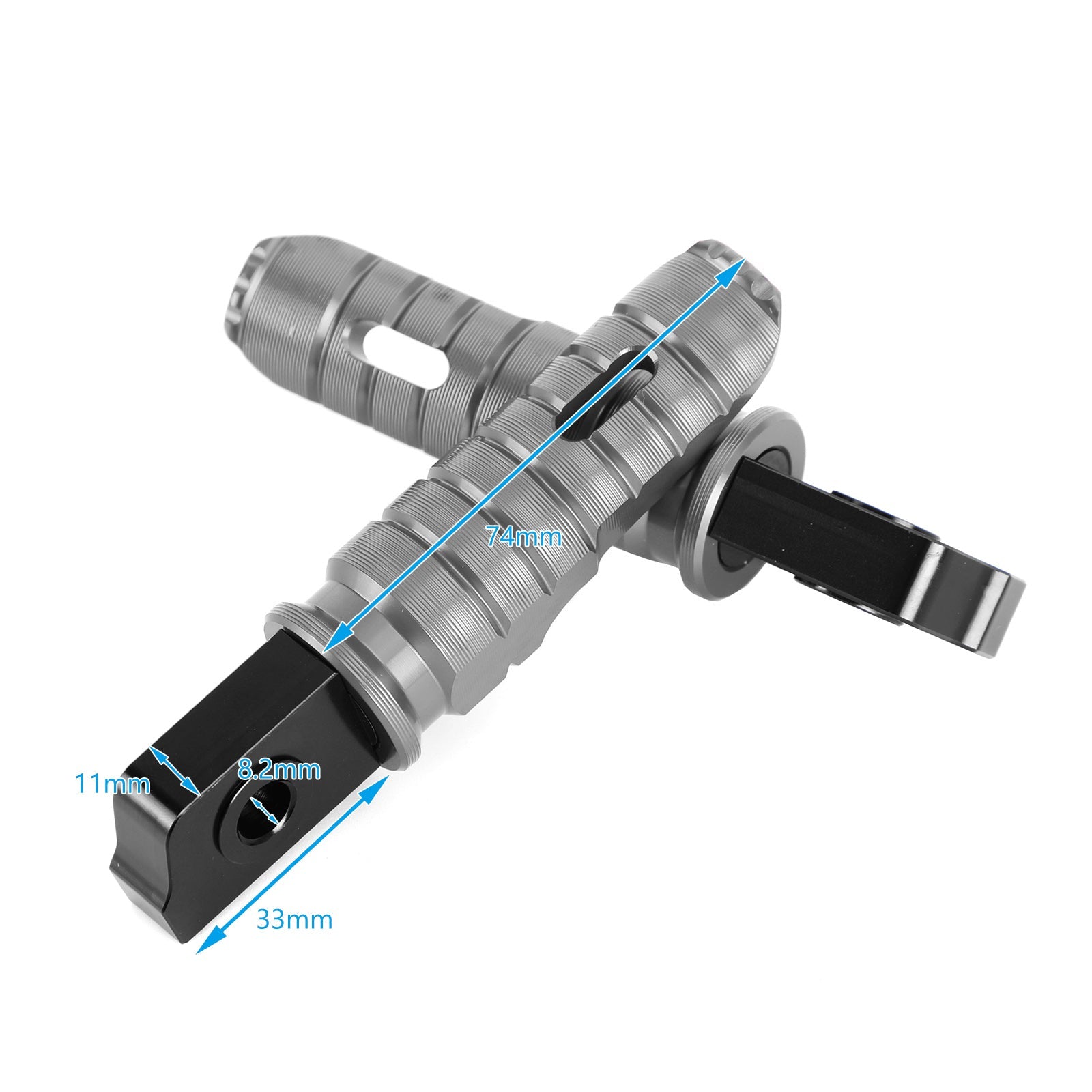 Reposapiés delanteros Pie Peg para Aprilia GPR 125 150 250 APR150 RS125 TUONO125 Genérico