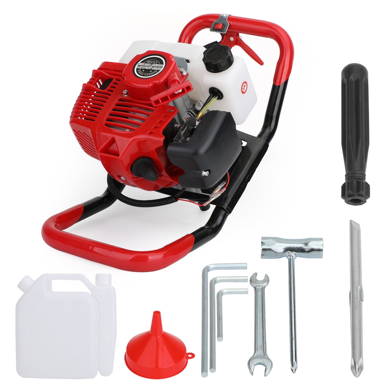 52cc 2-Stroke Gasoline Gas One Man Post Hole Digger Earth Auger Machine 2hp EPA