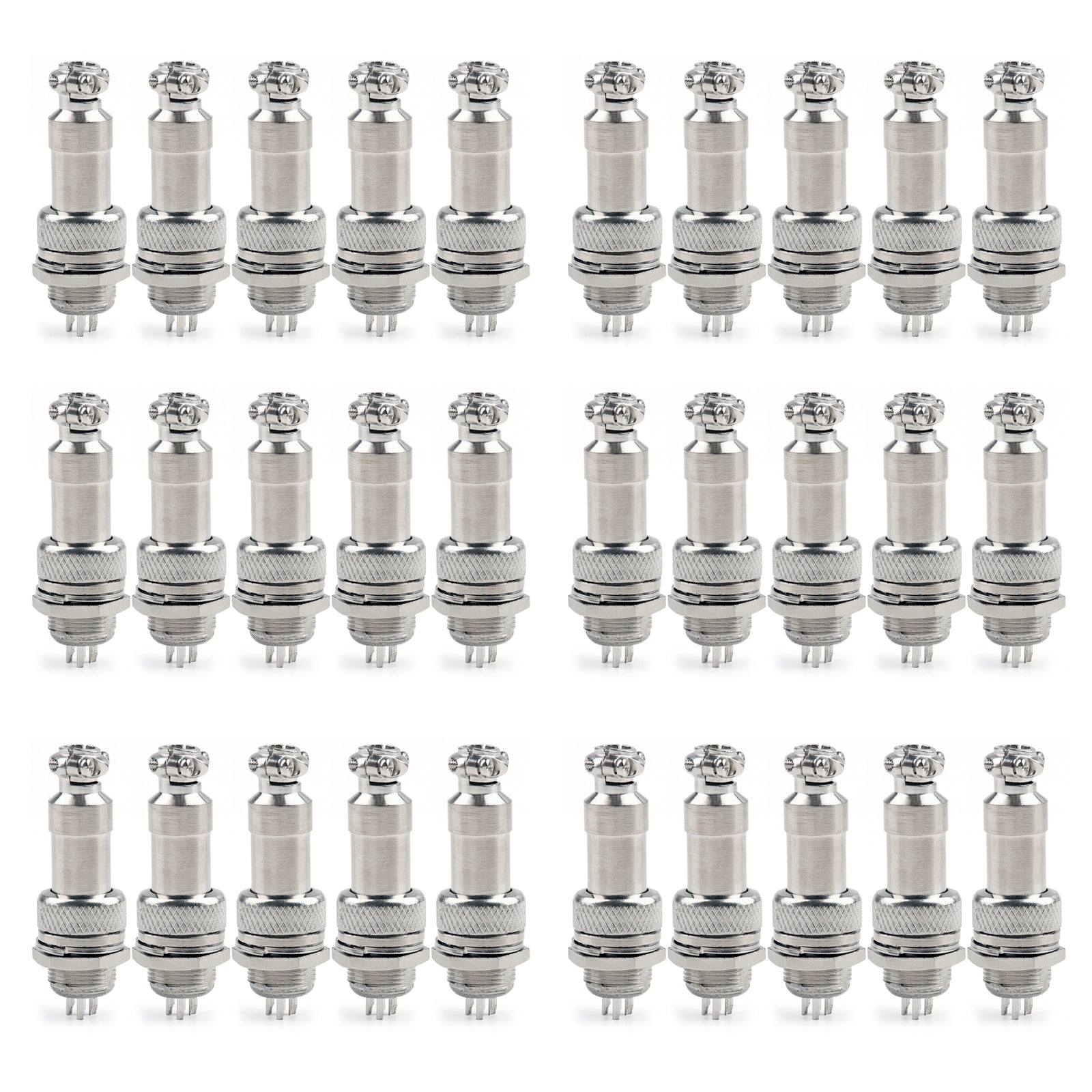 30개 3핀 XLR 12mm 오디오 케이블 커넥터 어댑터 섀시 마운트