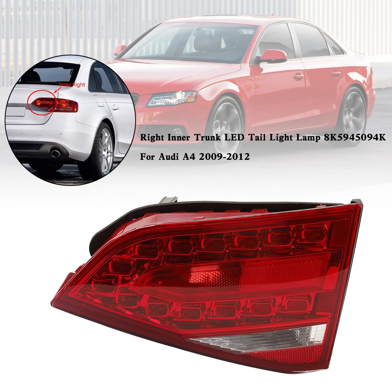 Audi A4 2009-2012 Right Inner Trunk LED Tail Light Lamp
