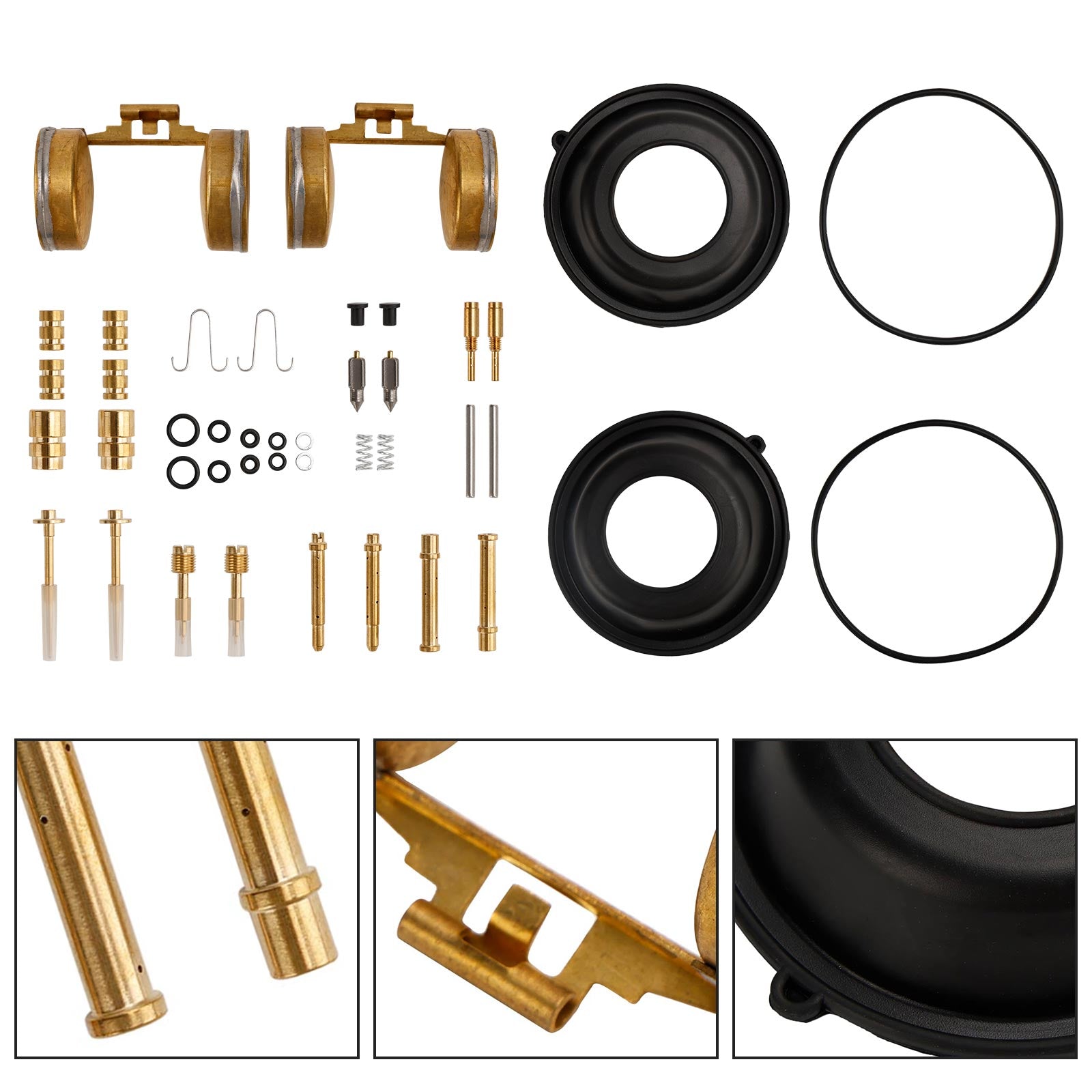 Kit de reparación y reconstrucción de carburador compatible con Honda CB350 1968-1972 CL350 1968-1973