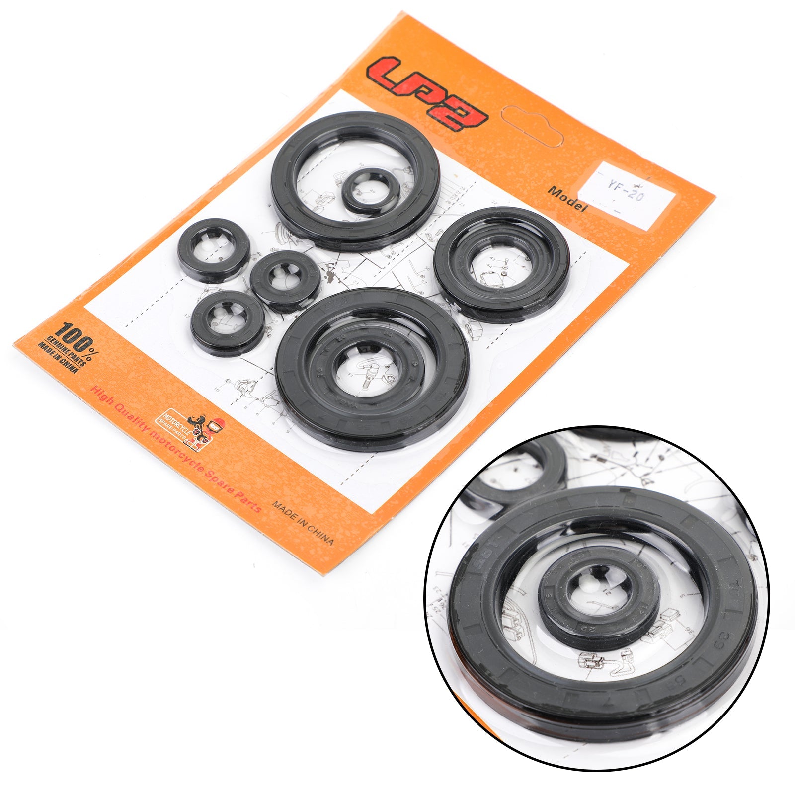 Engine Oil Seal Kit Set 9pcs Seals for Honda CRF450X 2005-2009, 2012-2017 NEW Generic