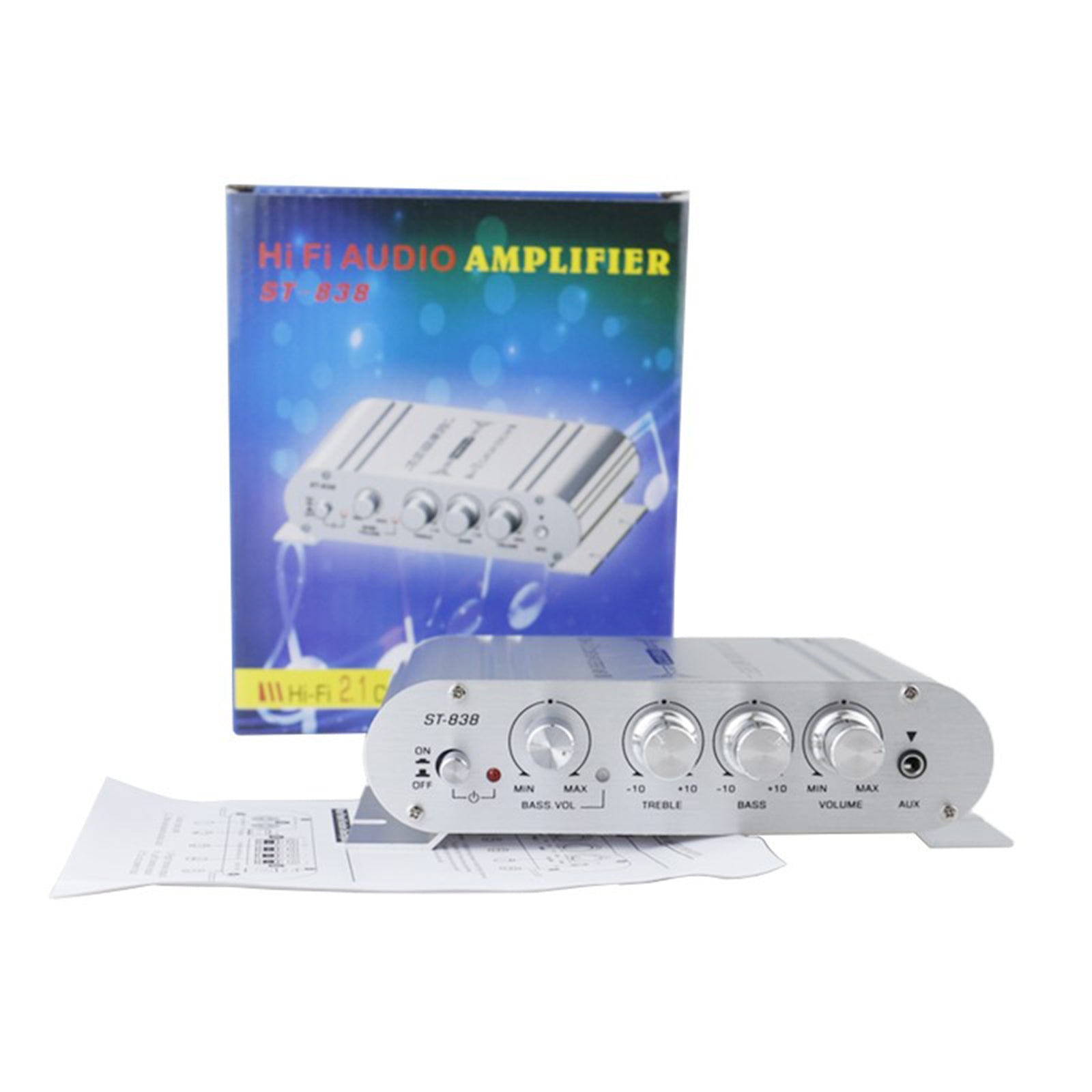 2.1 Channels 400W Hi-Fi Auto Stereo 12V Car Audio Amplifier MP3 Radio Booster CA Market