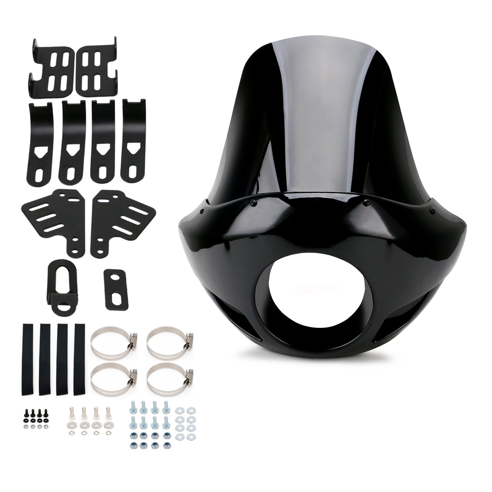 35mm-49mm Forks Most 5.75" Headlights Dyna Windshield Headlight Fairing