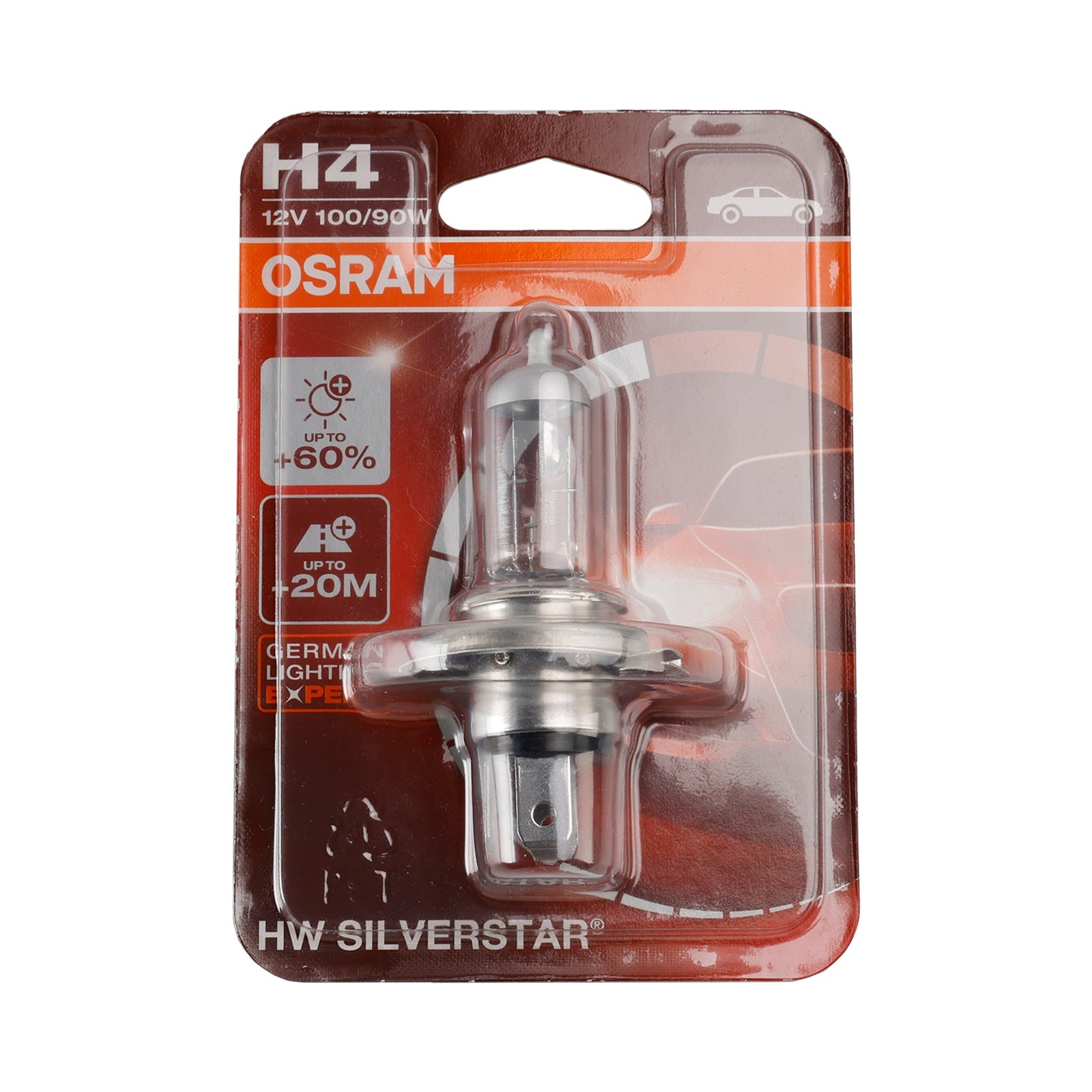 Motorcycle Lamp Silverstar H4 62204HWSVS P43T 12V 100/90W For OSRAM