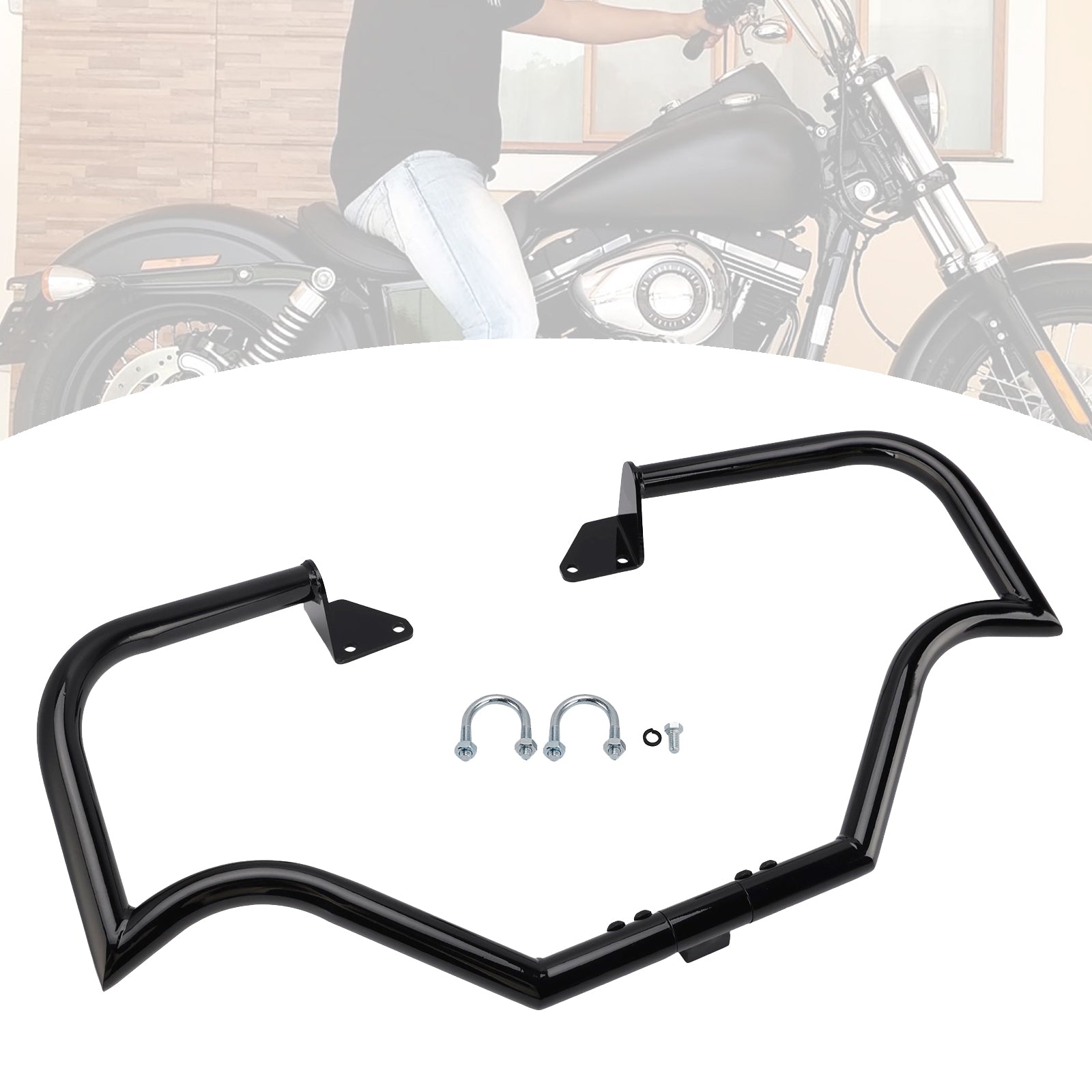 Bumper Engine Protection Guard Crash Bar Fits For Dyna Street Bob 06-17 Chrome