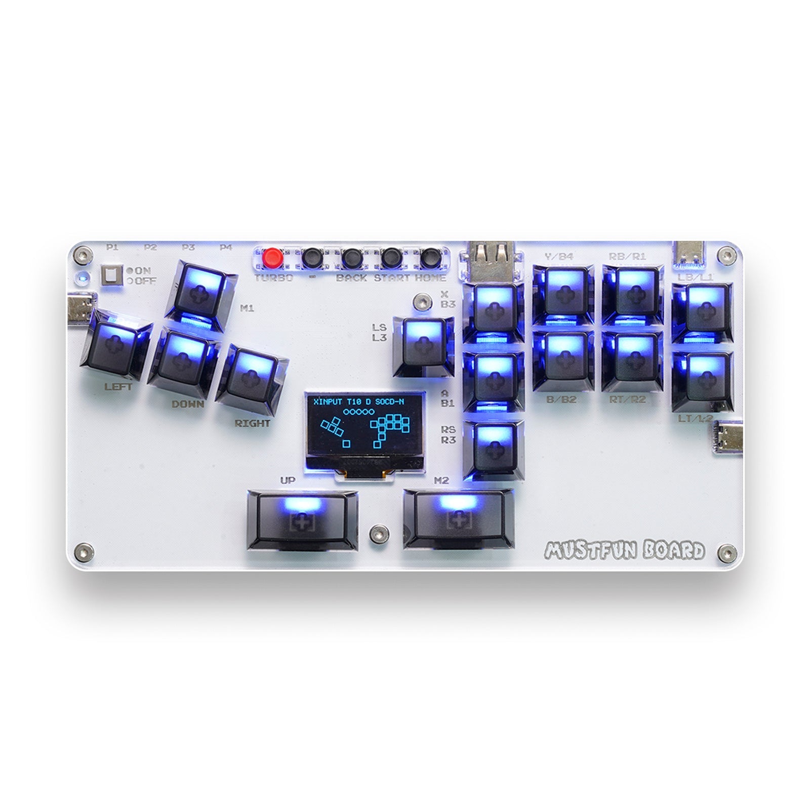 MustFun Hitbox Mini Stickless Controller Suitable For PC/PS3/PS4/Switch And Other Gaming Devices