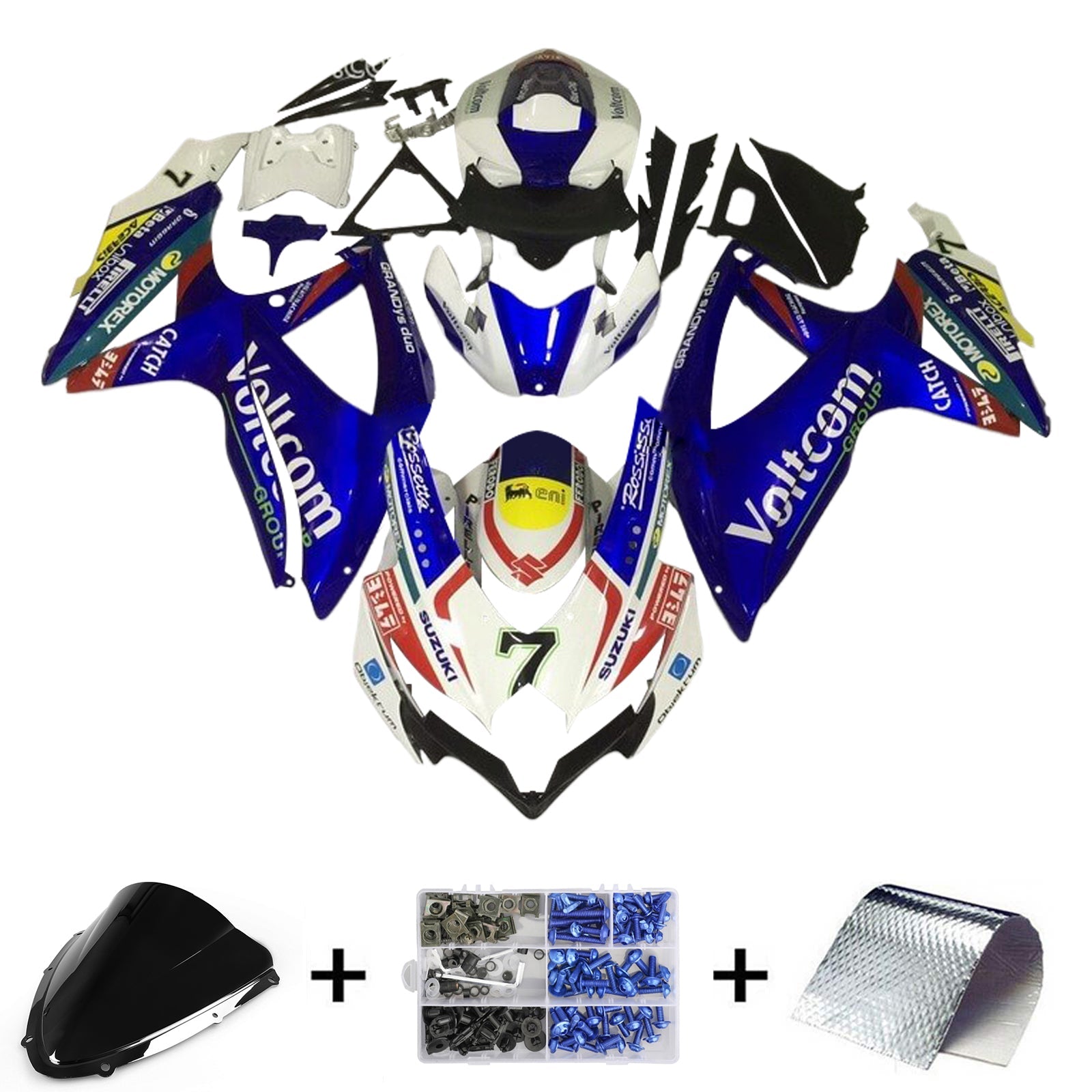 Aموتوبارت سوزوكي GSXR 600/750 2008-2010 K8 الهدايا المجمعة هيكل السيارة البلاستيك ABS