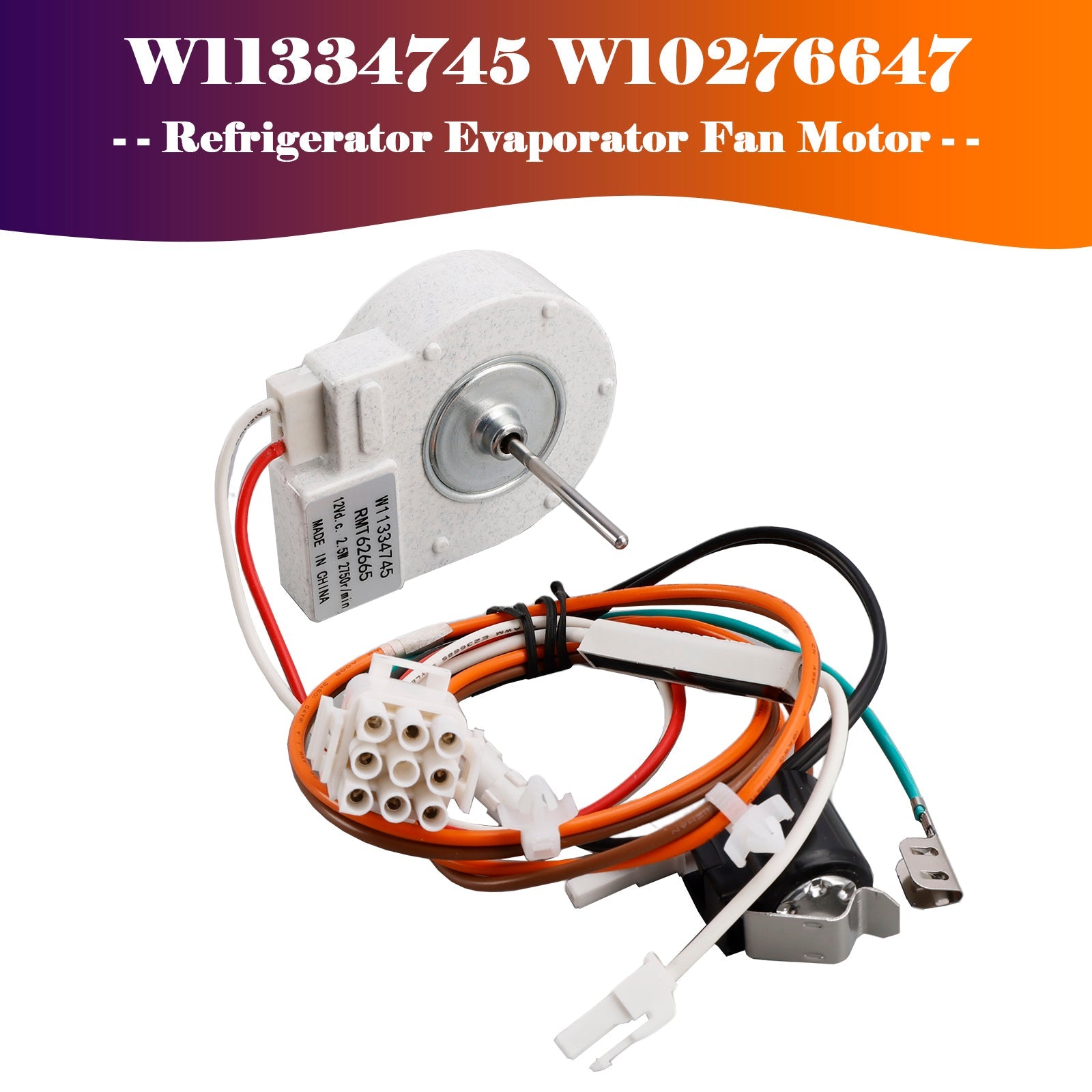 W11334745 W10276647 Refrigerator Evaporator Fan Motor for Maytag Amana IKEA