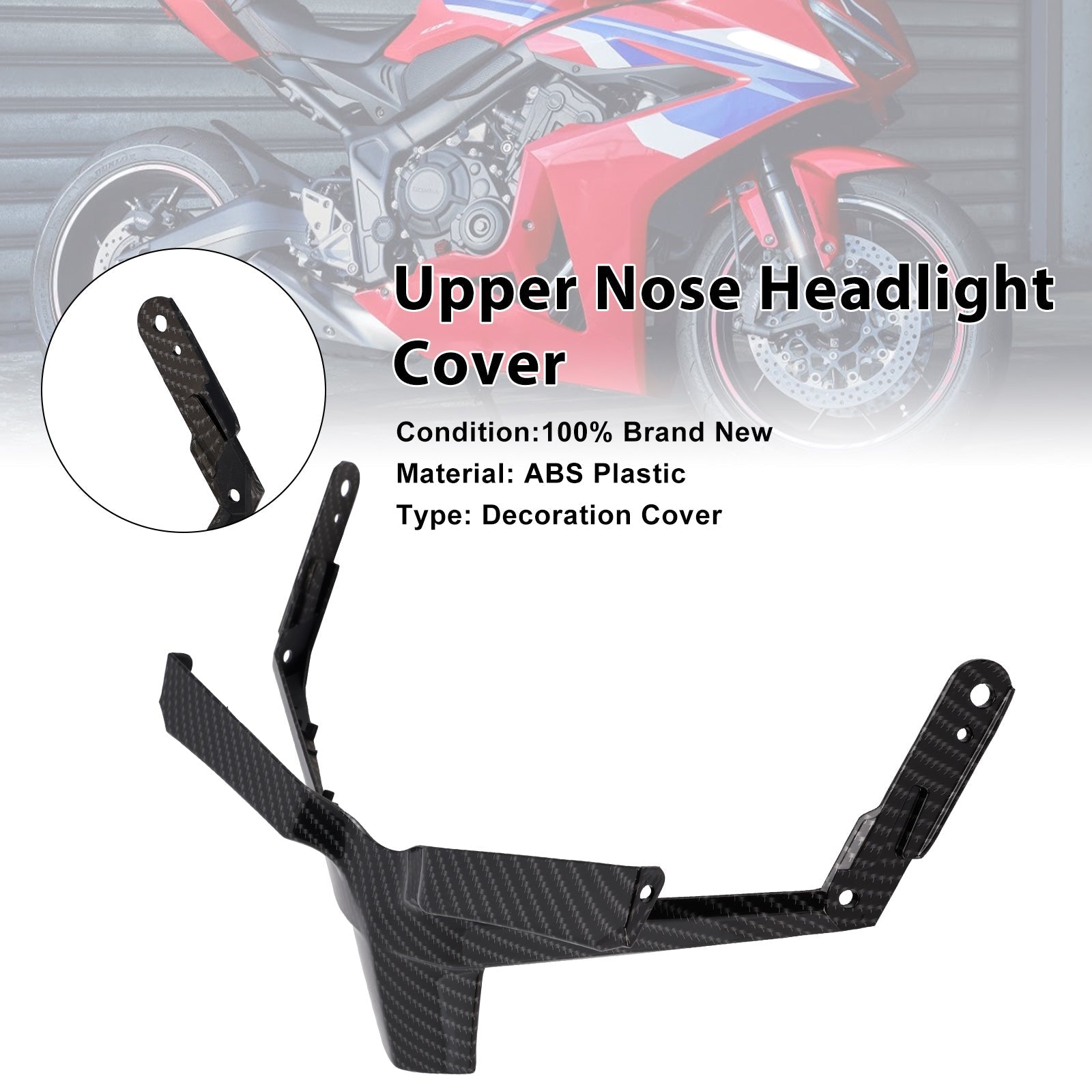 2024-2025 Honda CBR650R Front Upper Nose Headlight Cover Fairing